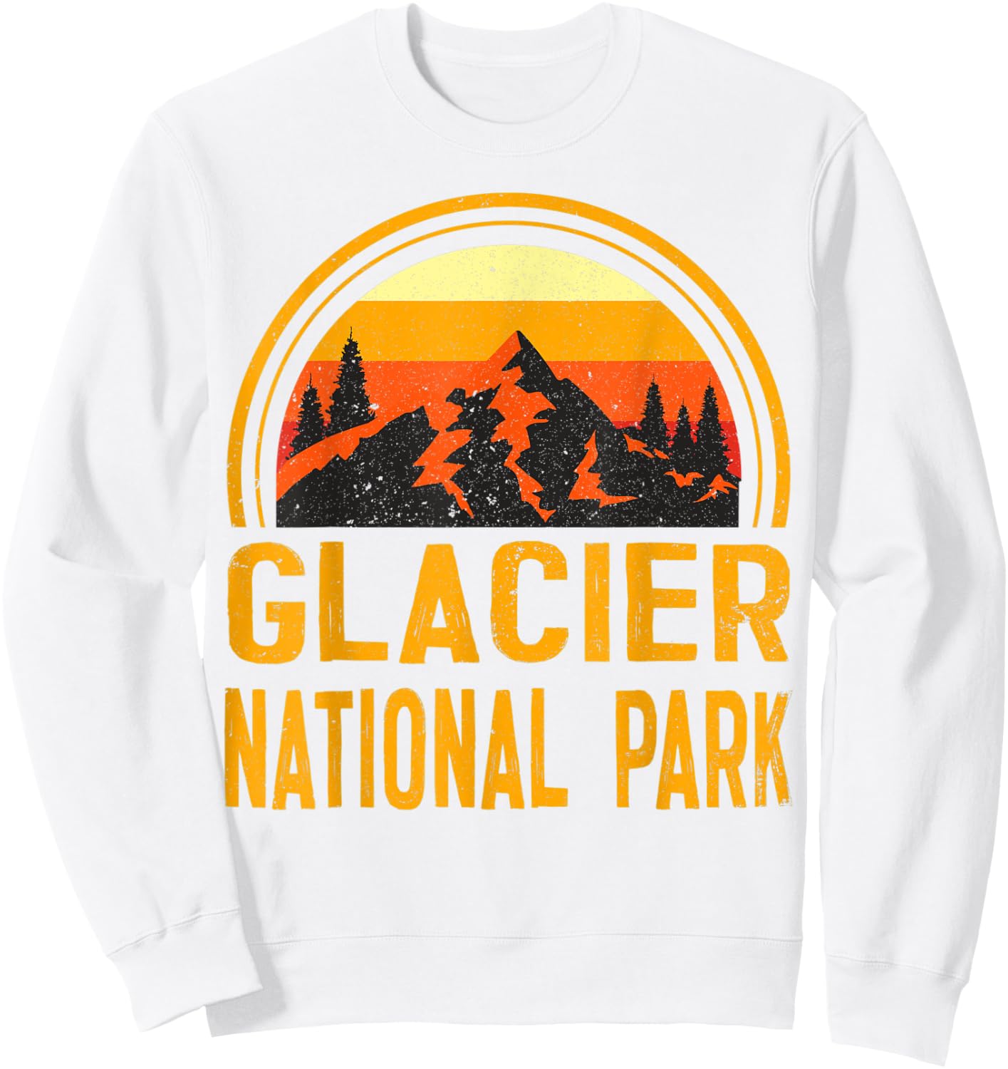 Glacier National Park Sweatshirt - Sweatshirt | White