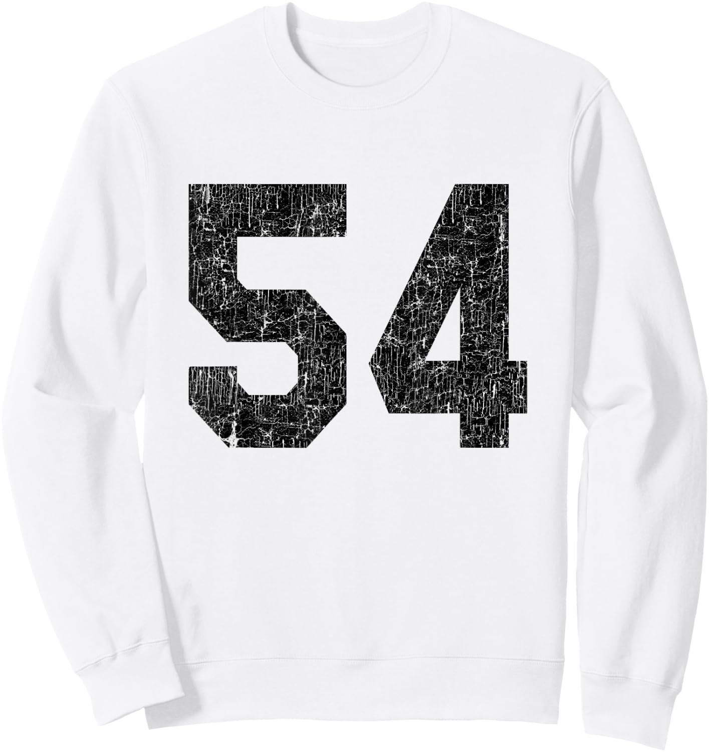 #54 Jersey Uniform Varsity Sports Number, 54th Birthday Sweatshirt - Sweatshirt | White