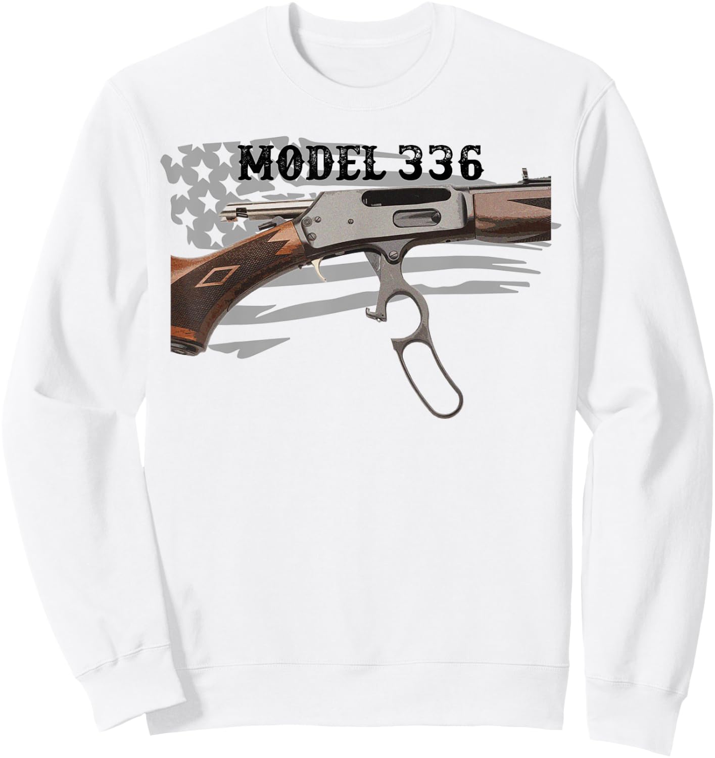 Model 336 Lever Action Rifle Sweatshirt - Sweatshirt | White