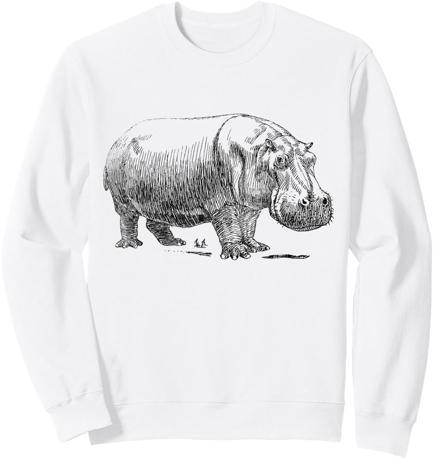 Love Heart Hippos Silhouette Hippo Spirit Animal Sweatshirt - Sweatshirt | White