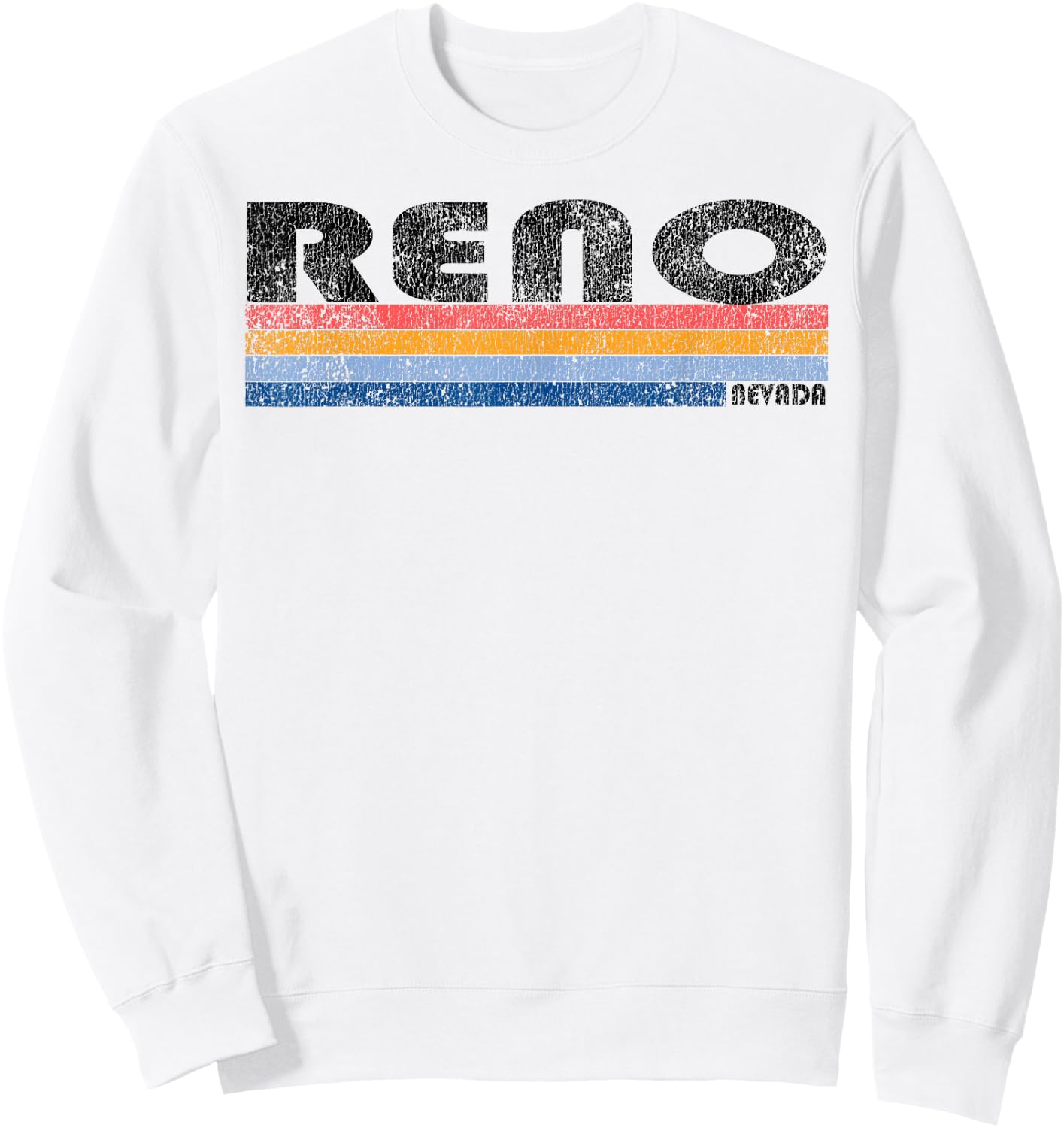 Vintage 1980s Style Reno Nevada Sweatshirt - Sweatshirt | White
