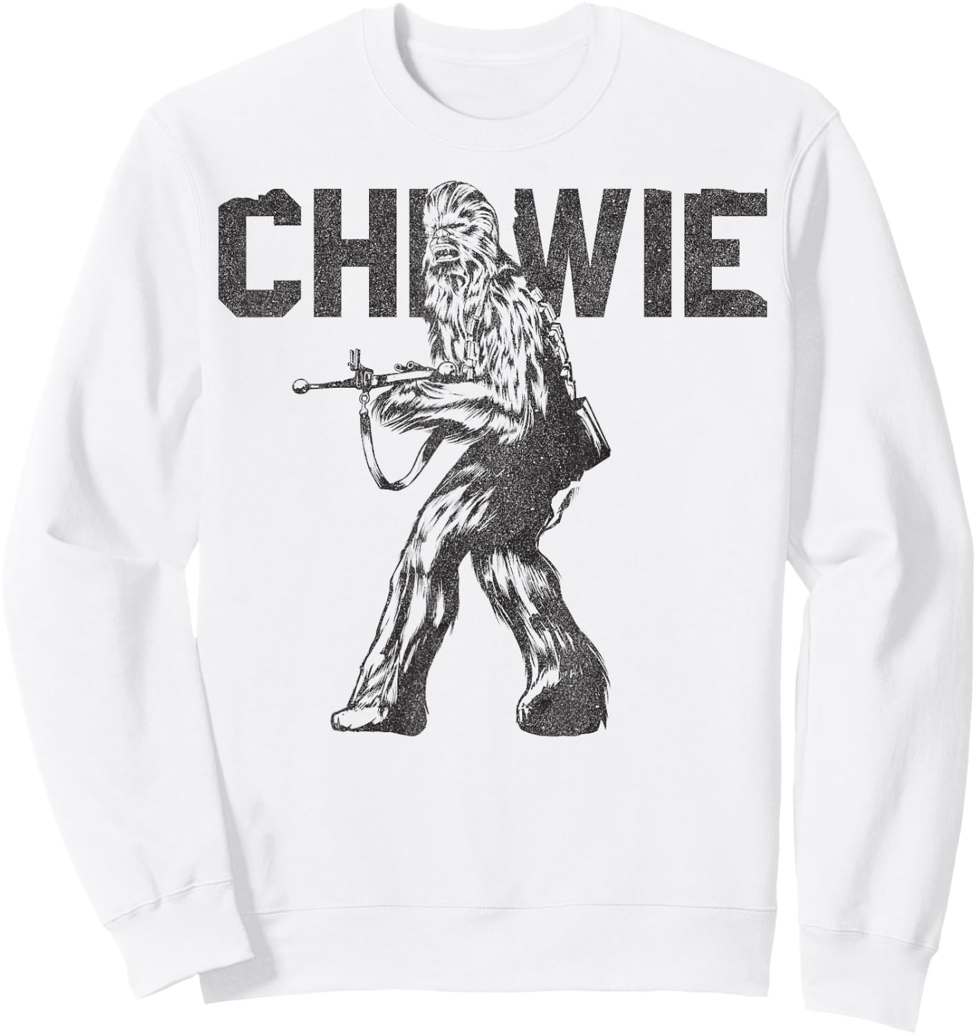 Star Wars Last Jedi Chewie Distressed Vintage Sweatshirt - Sweatshirt | White