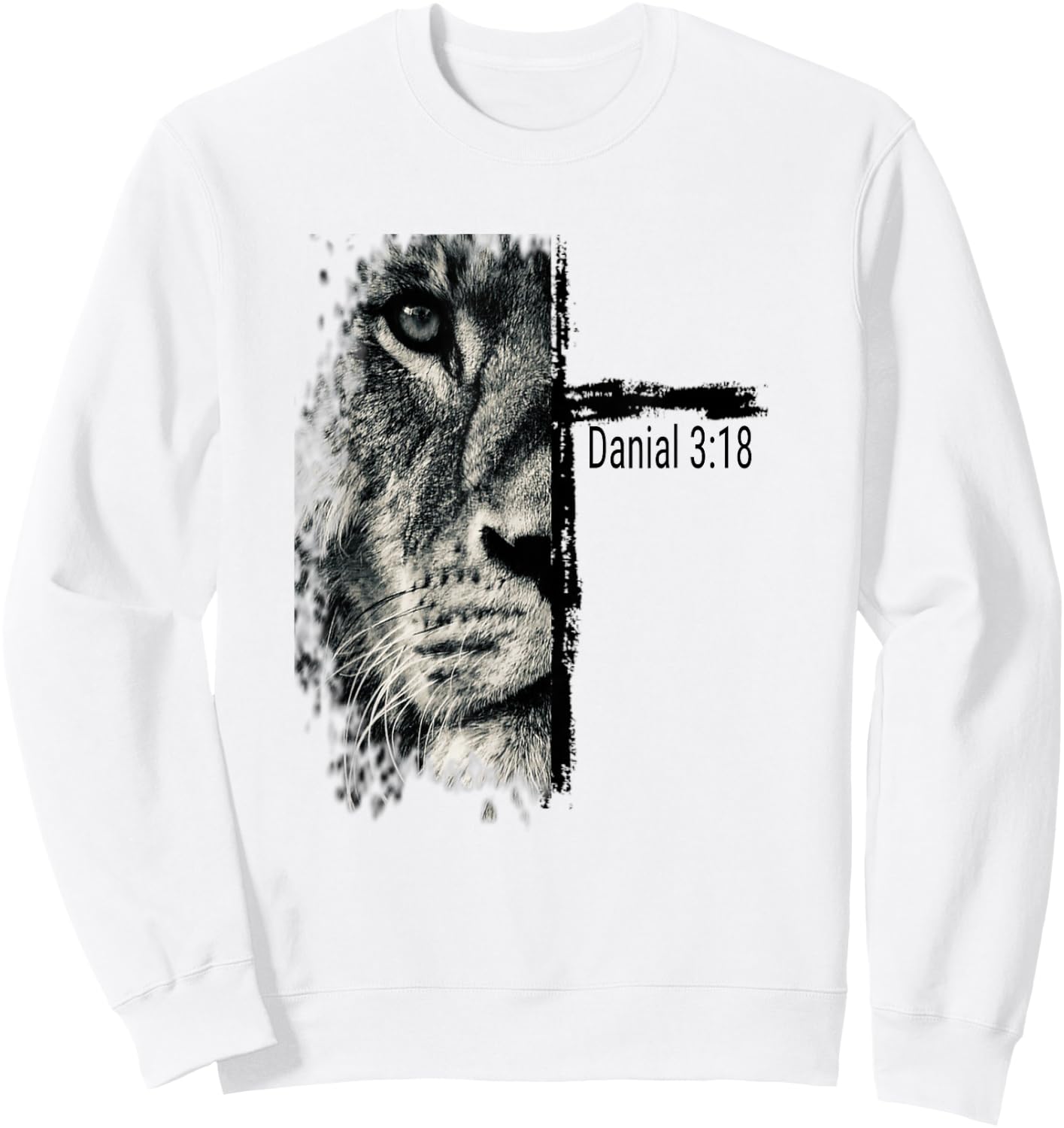 Daniel In The Bible Scripture Verse About Lions Sweatshirt - Sweatshirt | White