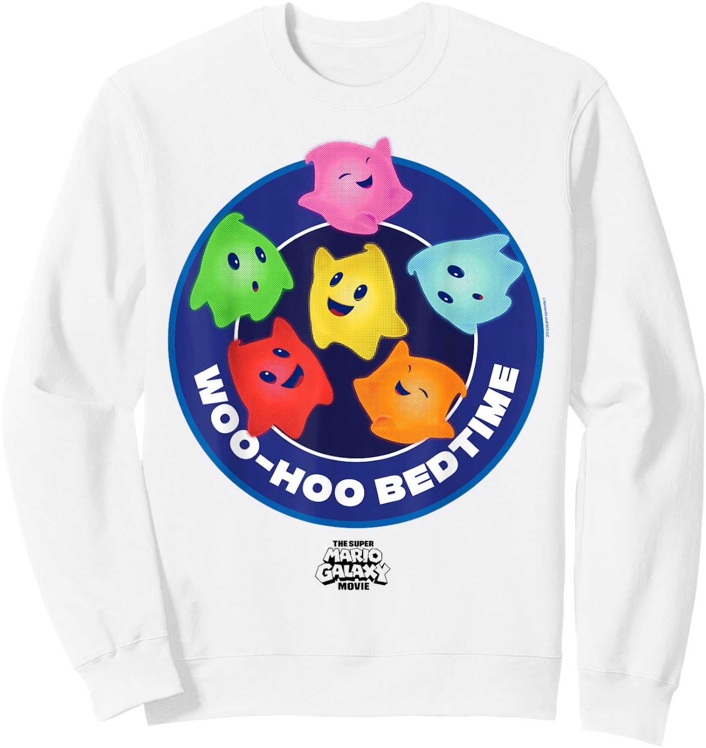 The Super Mario Galaxy Movie Lumas Woo-Hoo Bedtime Sweatshirt - Sweatshirt | White