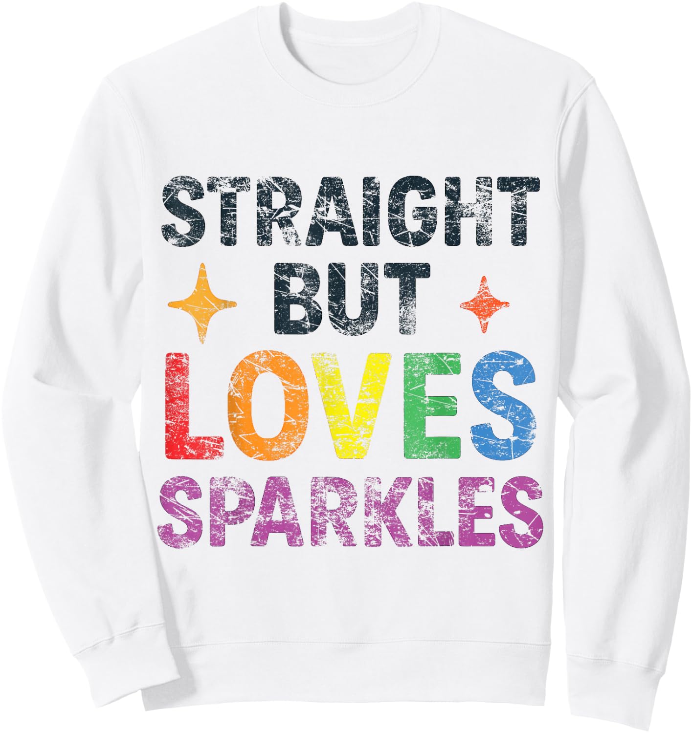 Ally AF Straight Ally LGBTQIA+ Vintage Sweatshirt - Sweatshirt | White