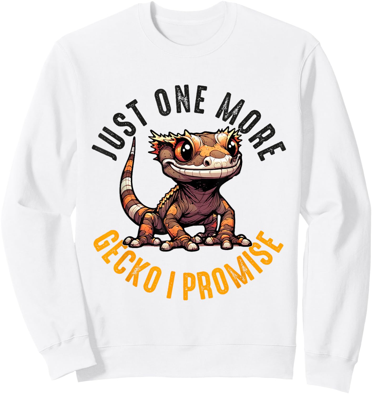 Crested Gecko Men Women Lizard Eyelash Gecko Herpetologist Sweatshirt - Sweatshirt | White