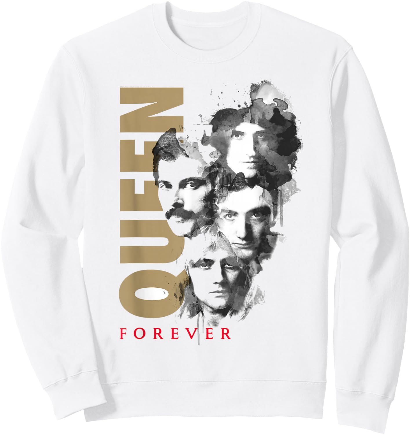 Queen Official Gold Forever Sweatshirt - Sweatshirt | White