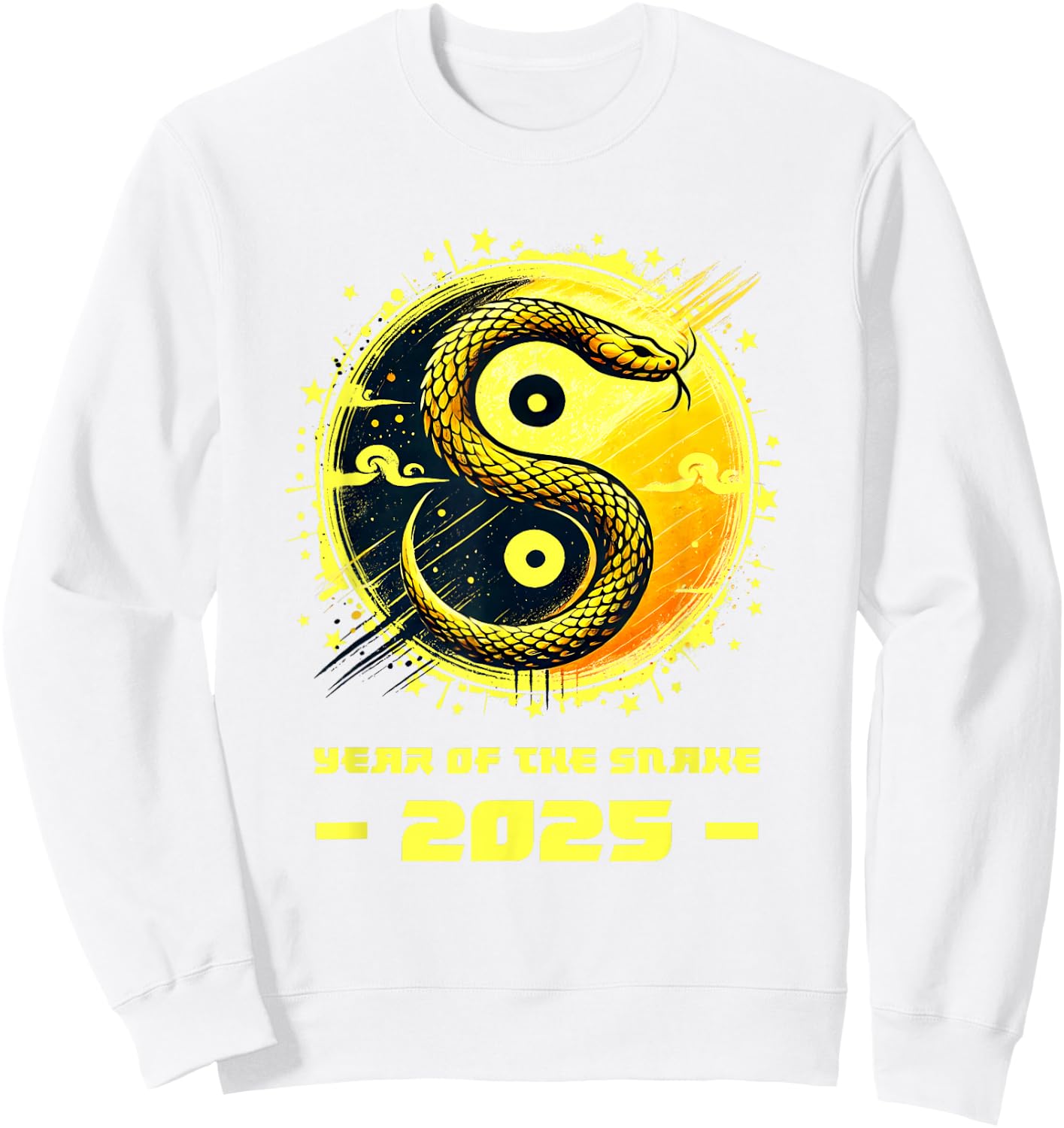 Year of Snake 2025 Chinese Zodiac Lunar New Year Zip Sweatshirt - Sweatshirt | White