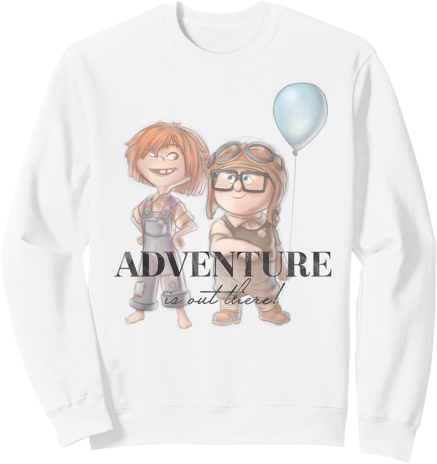 Disney 100 and Pixar's Up Carl Ellie Adventure is Out There Sweatshirt - Sweatshirt | White