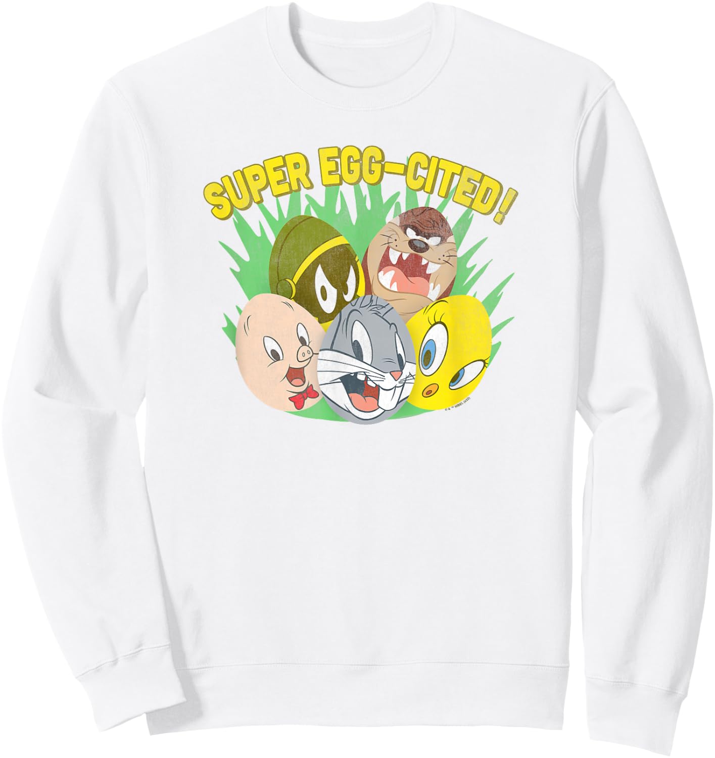 Looney Tunes Easter Super Egg-Cited! Spring Portraits Sweatshirt - Sweatshirt | White