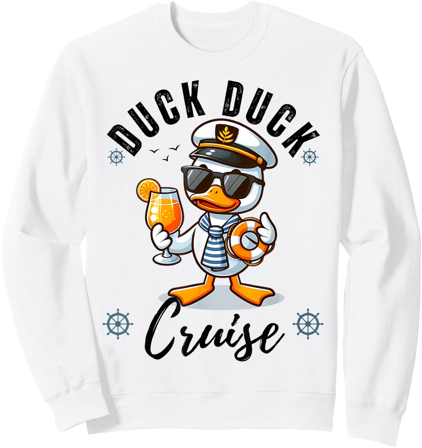 Duck Duck Cruise Family Matching Cruise Cute Group Summer Sweatshirt - Sweatshirt | White