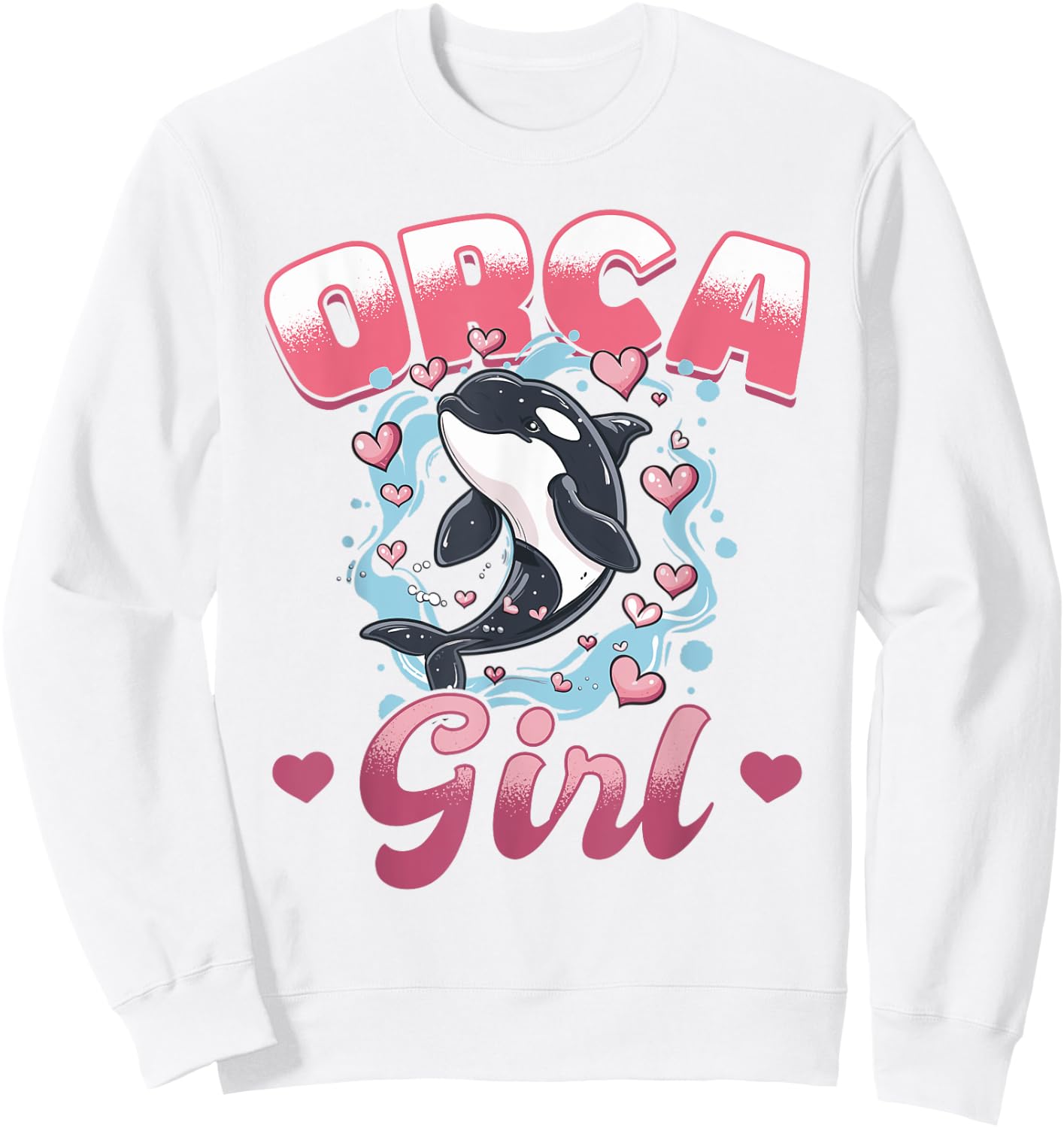 Funny Orca Animal Orca Girl Sweatshirt - Sweatshirt | White