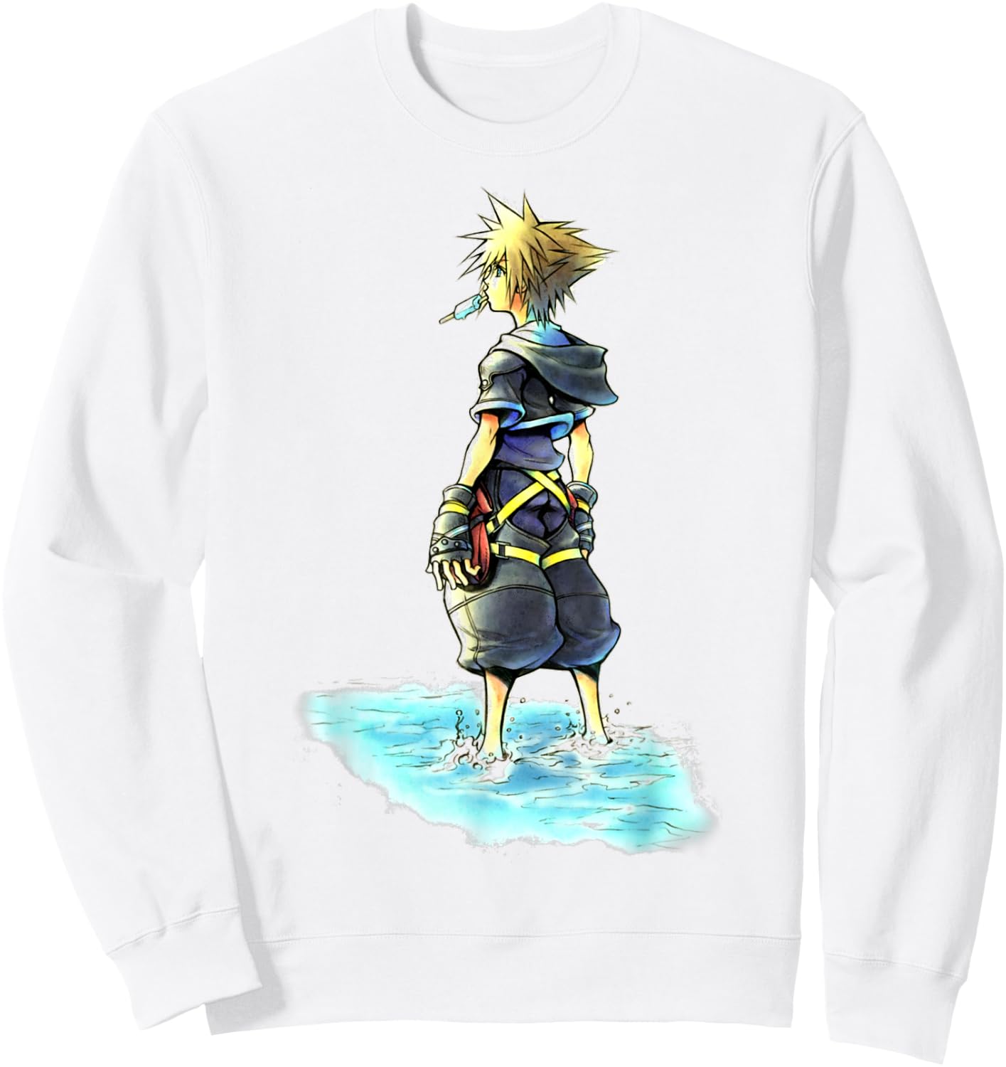 Disney Kingdom Hearts Sora Sea Salt Ice Cream Sketch Sweatshirt - Sweatshirt | White