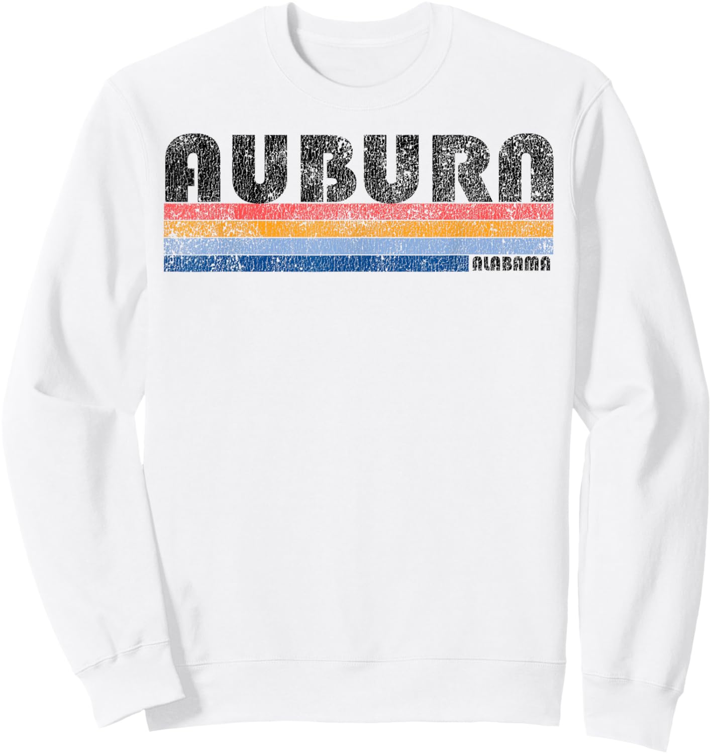 Vintage 1980s Style Auburn Alabama Sweatshirt - Sweatshirt | White