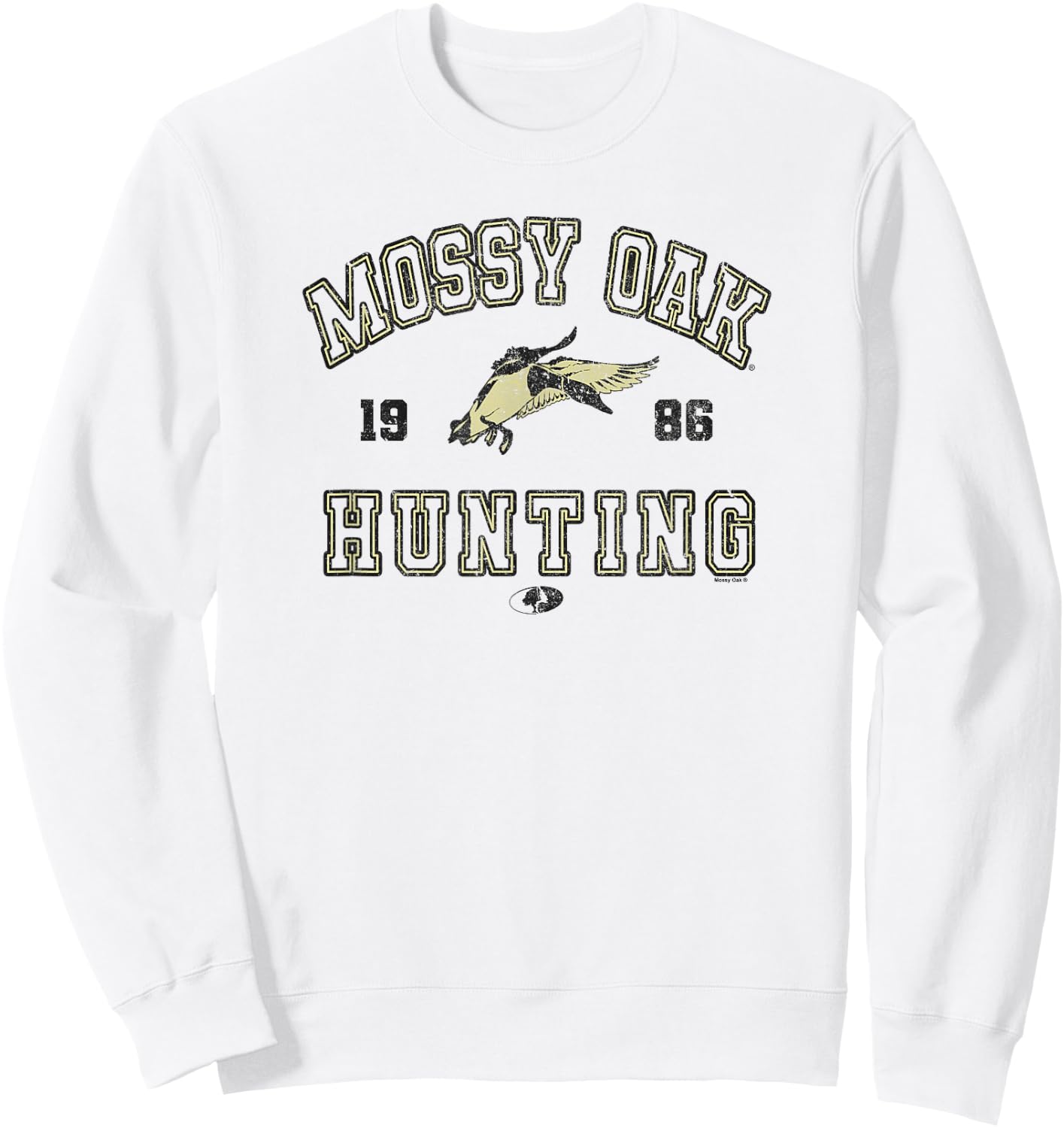 Mossy Oak Hunting 1986 Vintage Duck Target Logo Sweatshirt - Sweatshirt | White