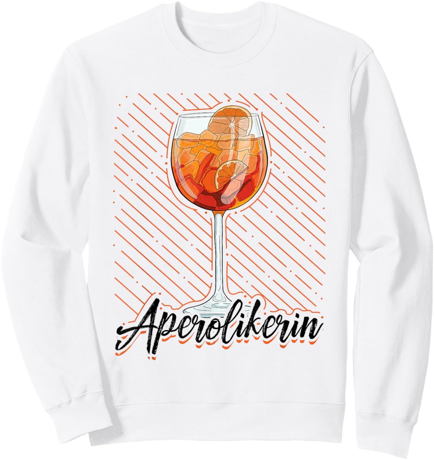 Aperolic Drink Aperitif Spritz , White Sweatshirt - Sweatshirt | White