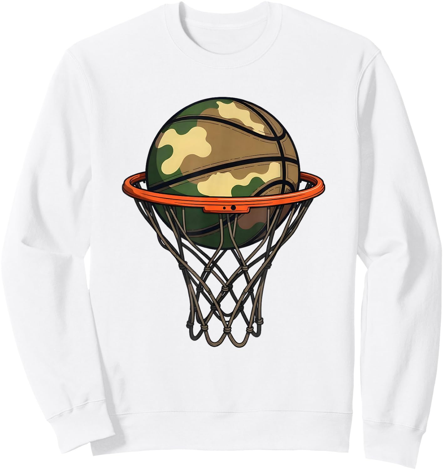 Camouflage Basketball - Camouflage Basketball Player , white, S Sweatshirt - Sweatshirt | White