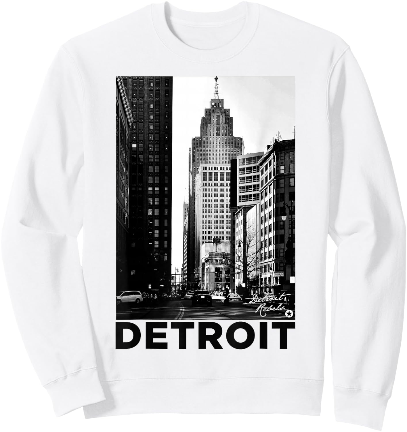 Detroit by Detroit Rebels Brand Detroit Apparel Sweatshirt - Sweatshirt | White