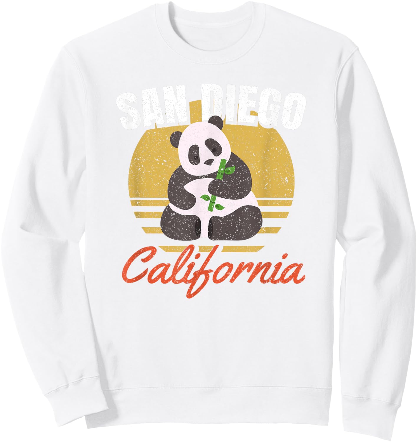San Diego Shirt Retro Panda Zoo California State Sweatshirt - Sweatshirt | White