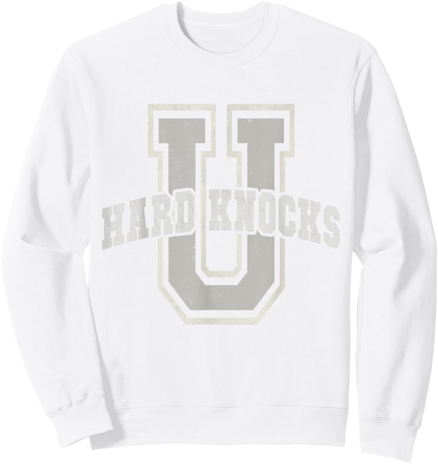 Vintage UNIVERSITY of HARD KNOCKS Business Graduate School Sweatshirt - Sweatshirt | White
