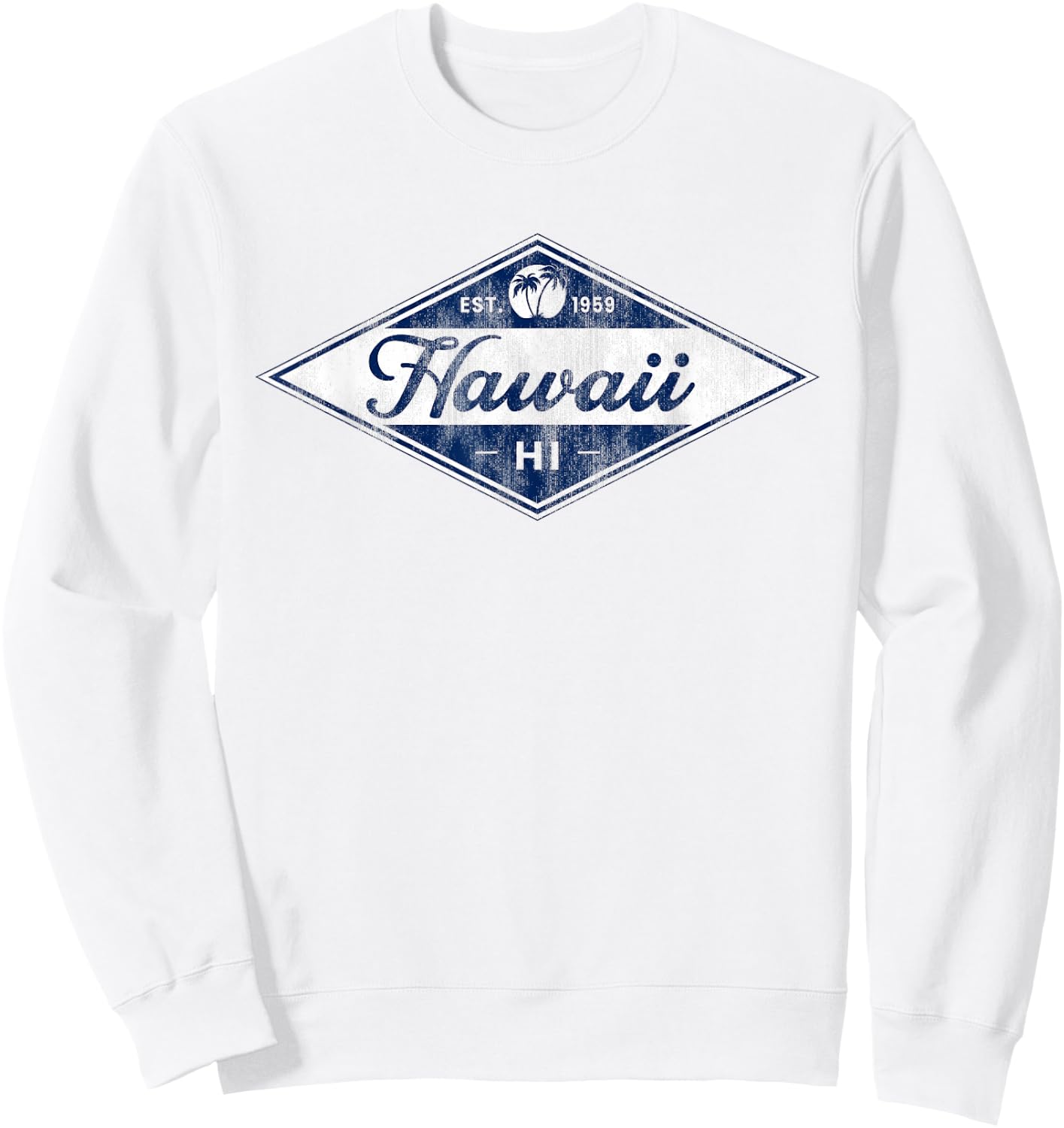 Vintage Hawaii Palm Trees Retro Hawaiian Souvenir Women Sweatshirt - Sweatshirt | White