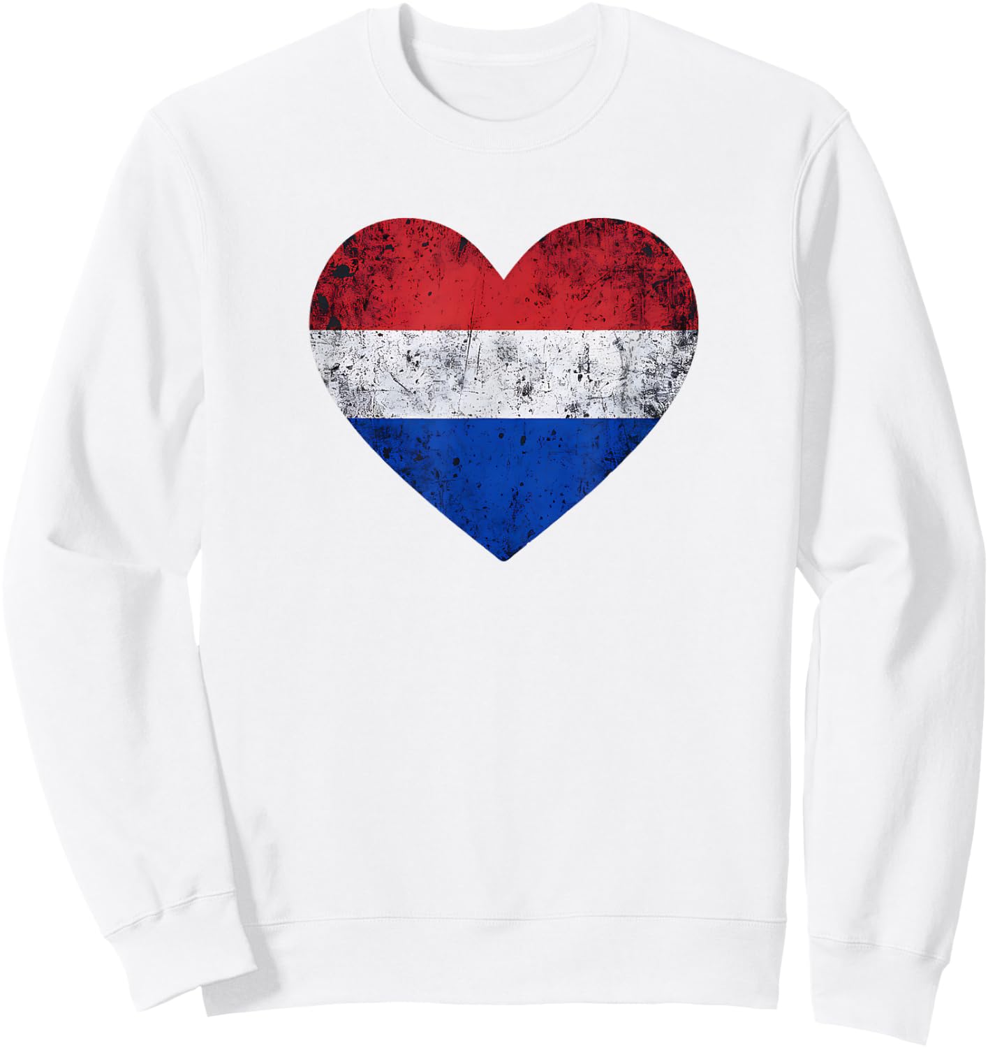 Pays-Bas Patriotiques Drapeau Néerlandais Cœur d'Amour Sweatshirt - Sweatshirt | White