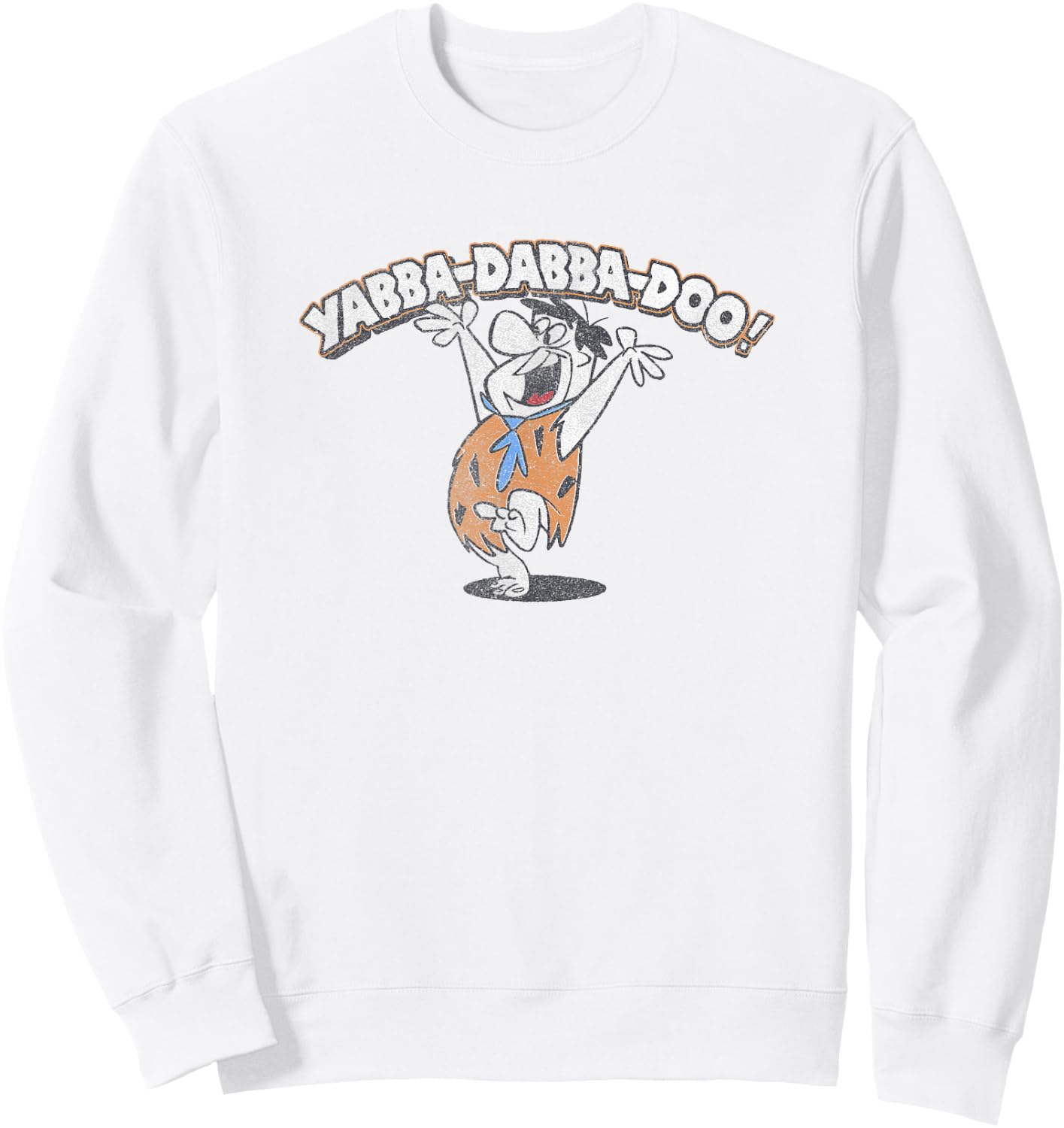 The Flintstones Fred Flintstone Yabba-Dabba-Doo! Sweatshirt - Sweatshirt | White