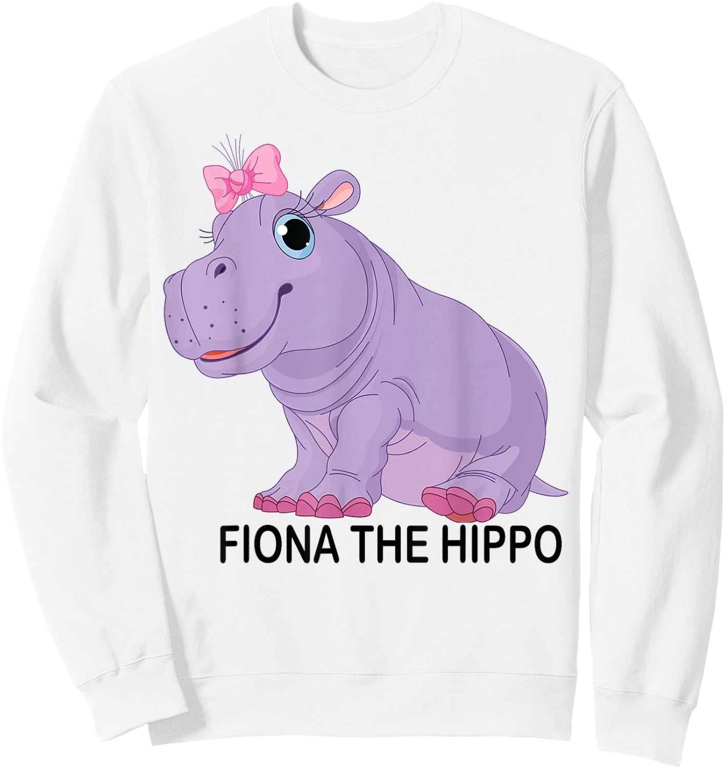 Fiona-The Hippo Sweatshirt - Sweatshirt | White