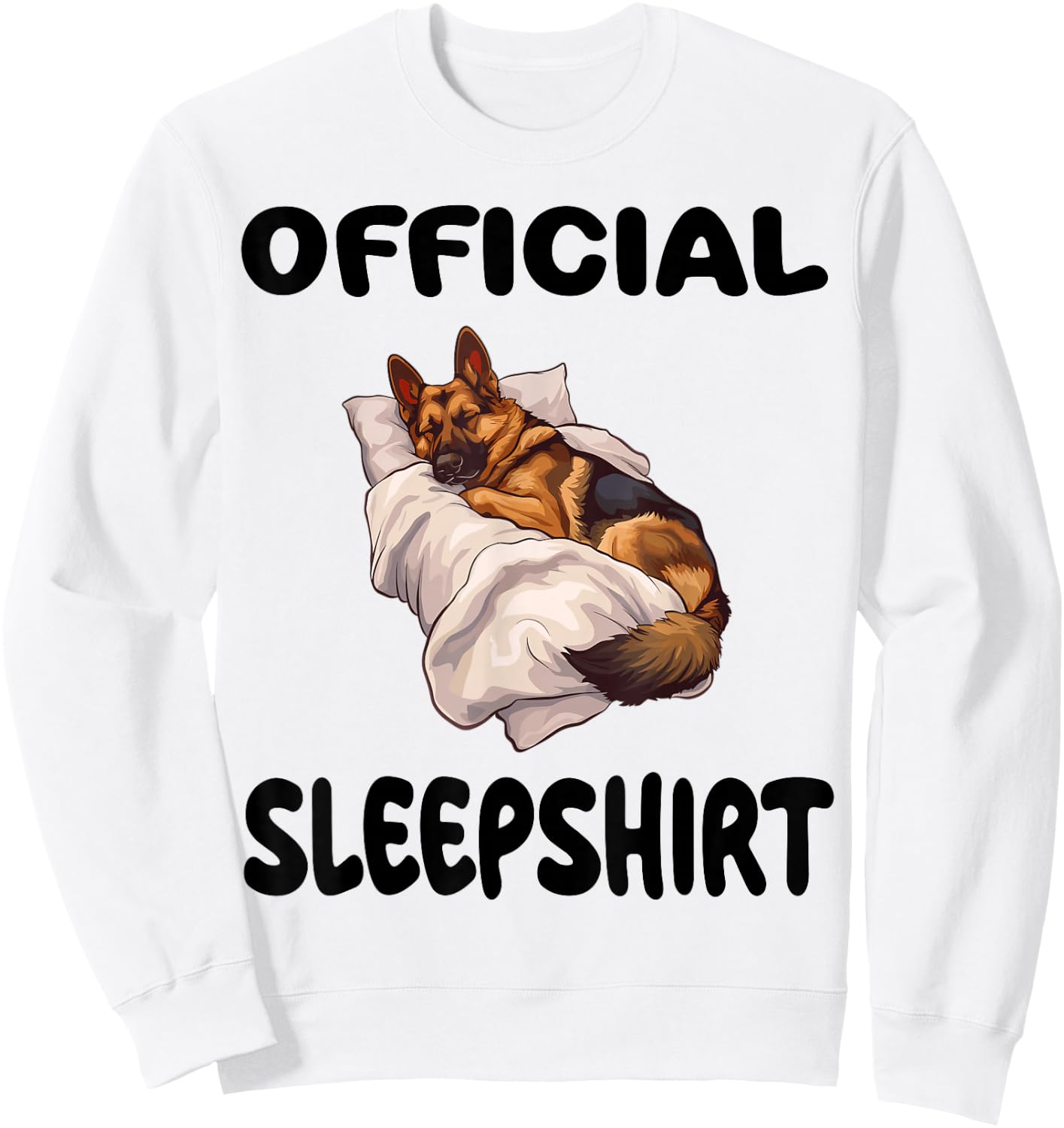 German Shepherd Dog Official Sleepshirt Pajamas Nightgown Sweatshirt - Sweatshirt | White