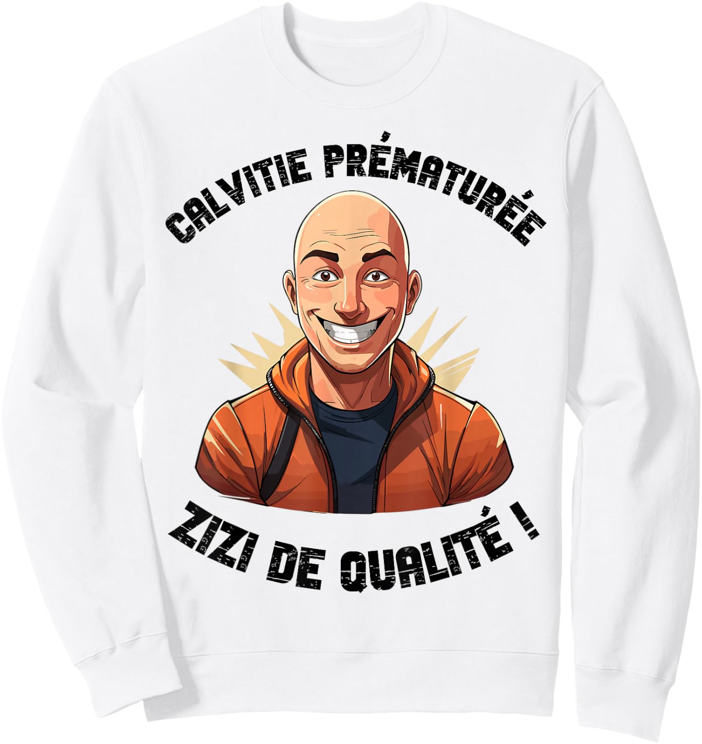 Man Humor Bald Bald Hair Gift Bald Sweatshirt - Sweatshirt | White