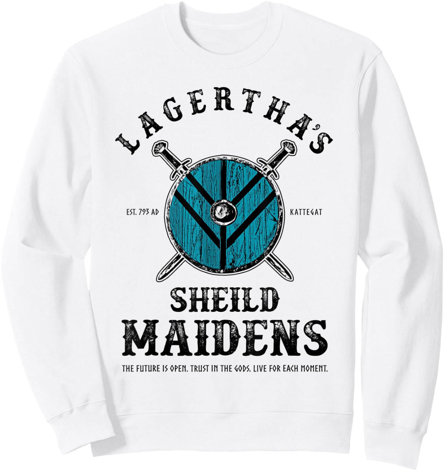 Lagertha's Shield Maidens - Viking Warrior Shieldmaiden Sweatshirt - Sweatshirt | White