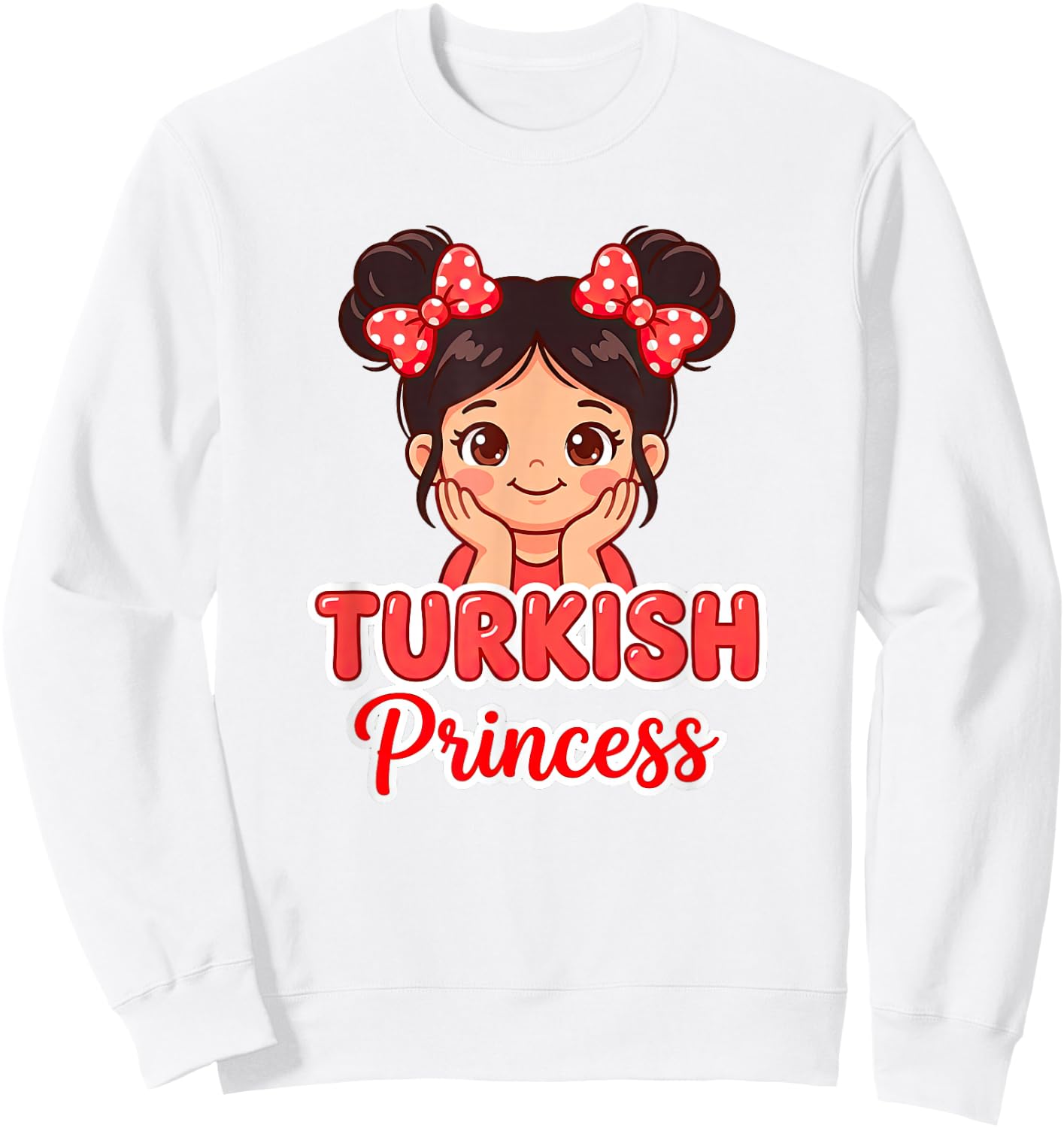 Turkey Souvenir for Girl Turkish Graphic Sweatshirt - Sweatshirt | White