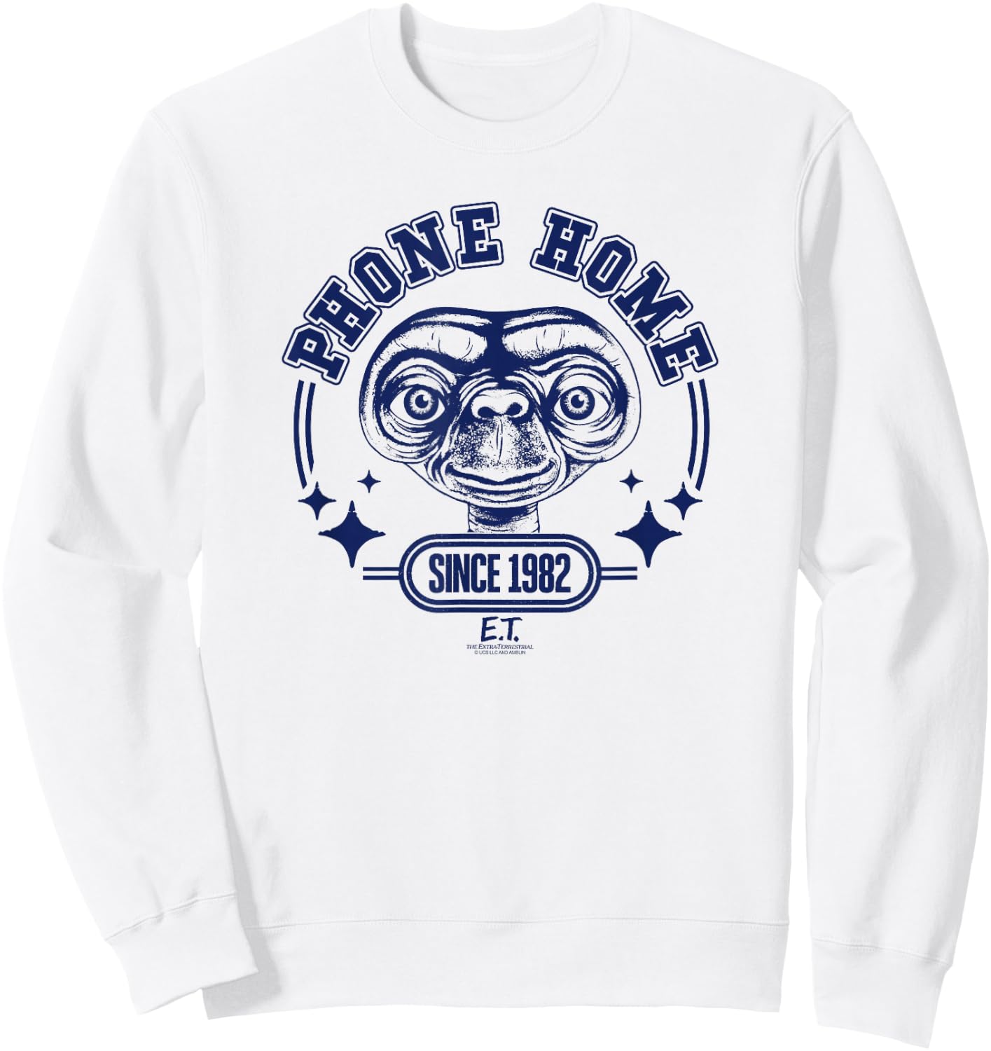 E.T. Phone Home Since 1982 Big Face Sweatshirt - Sweatshirt | White