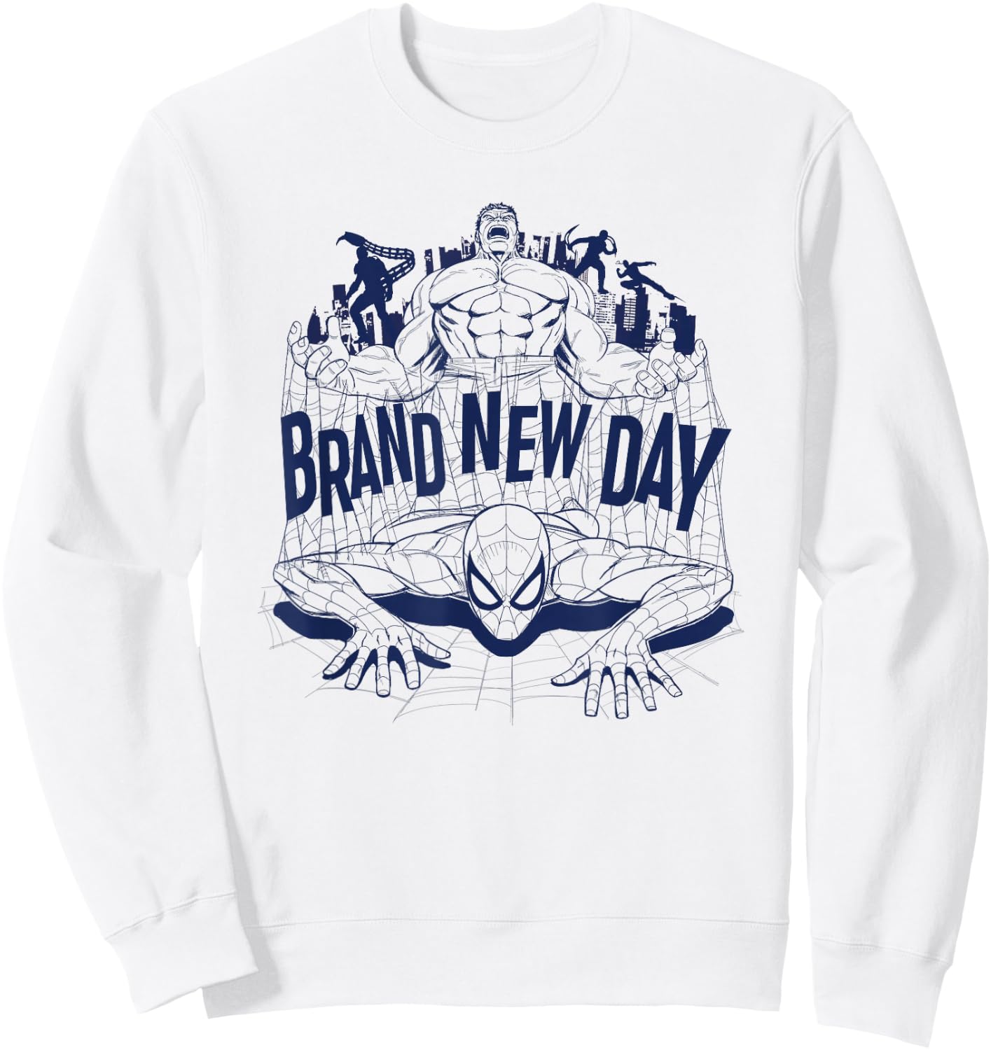 Marvel Studios Spider-Man: BND Movie 2026 Hulk & Villains Sweatshirt - Sweatshirt | White