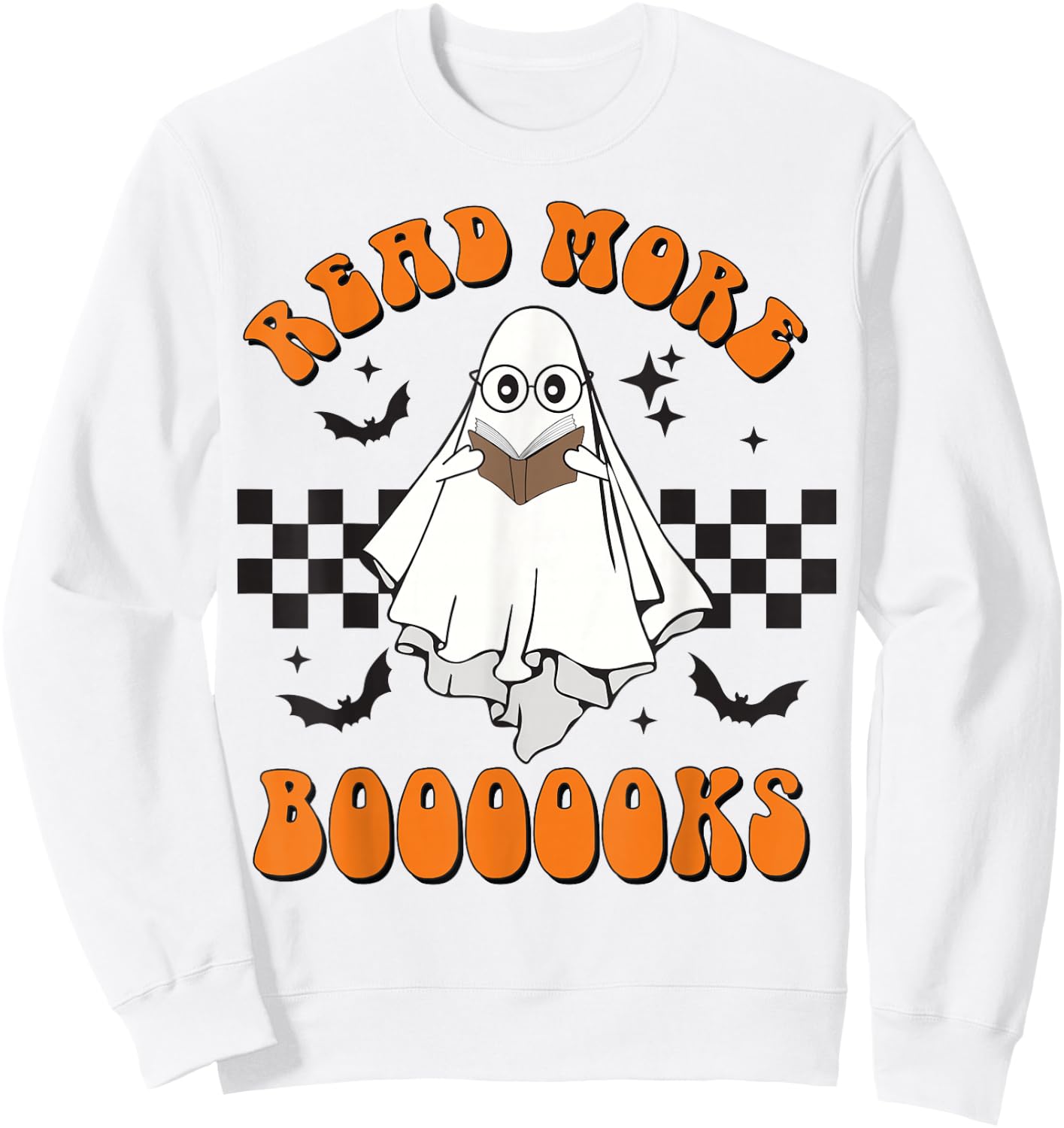Halloween Read More Books Cute Boo Read more boooooks Sweatshirt - Sweatshirt | White