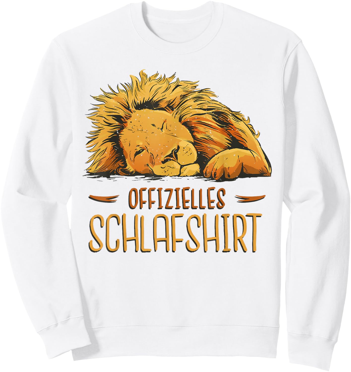 Schlafshirt Schlafanzug Tier Pyjama Nachthemd Offizielles Löwe Schlafshirt Damen Kurzarm -Kinder, Herren, Damen Weiß S Sweatshirt - Sweatshirt | White