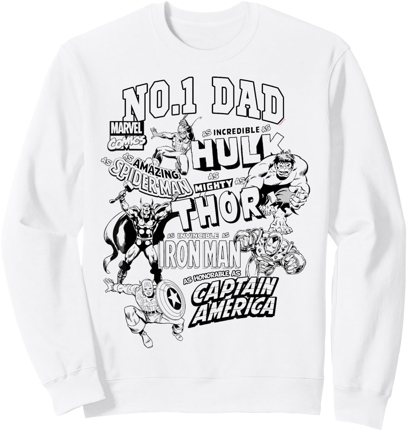 Avengers Dad Fête des pères Sweatshirt - Sweatshirt | White
