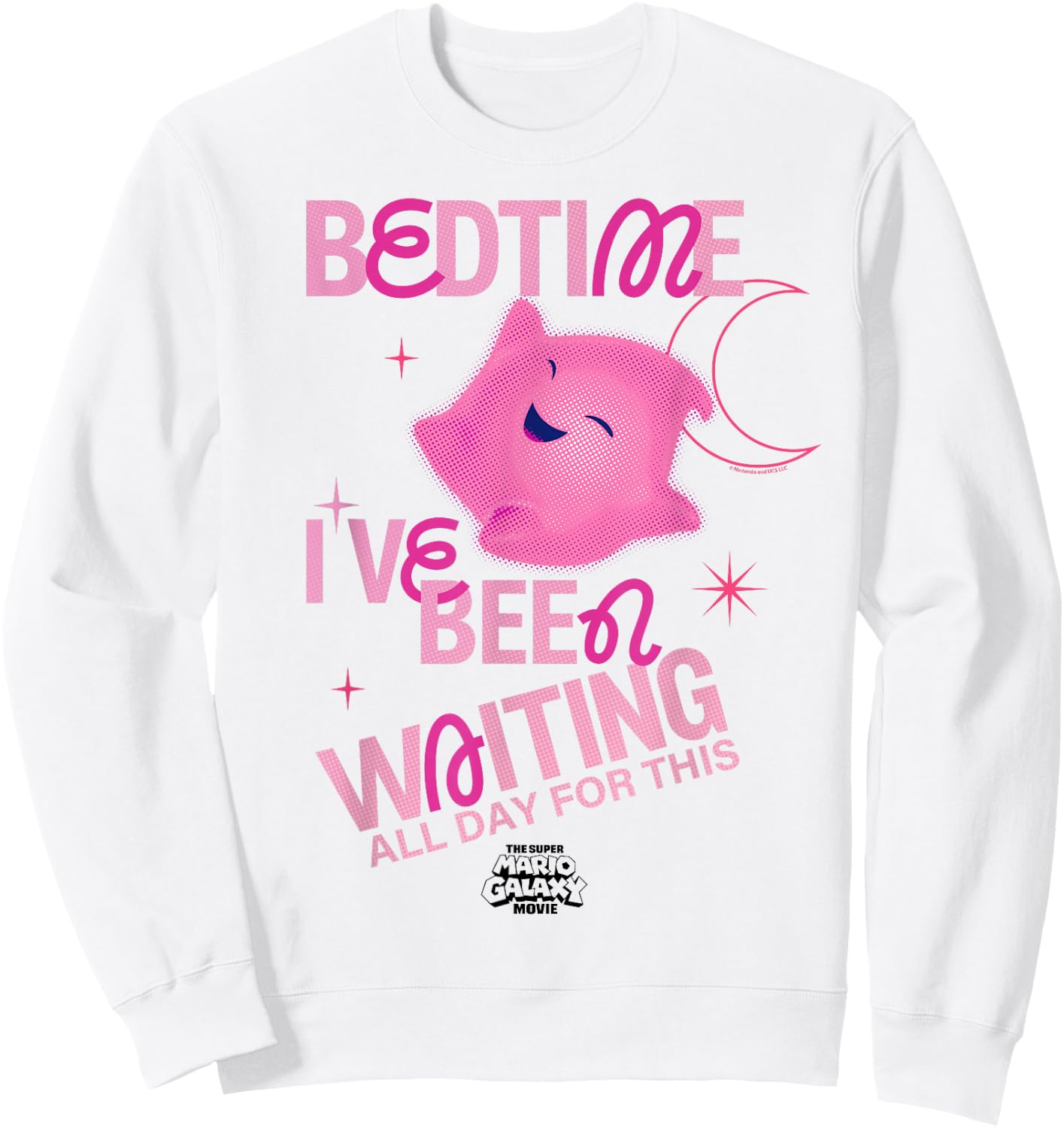 The Super Mario Galaxy Movie Pink Luma Bedtime Sweatshirt - Sweatshirt | White