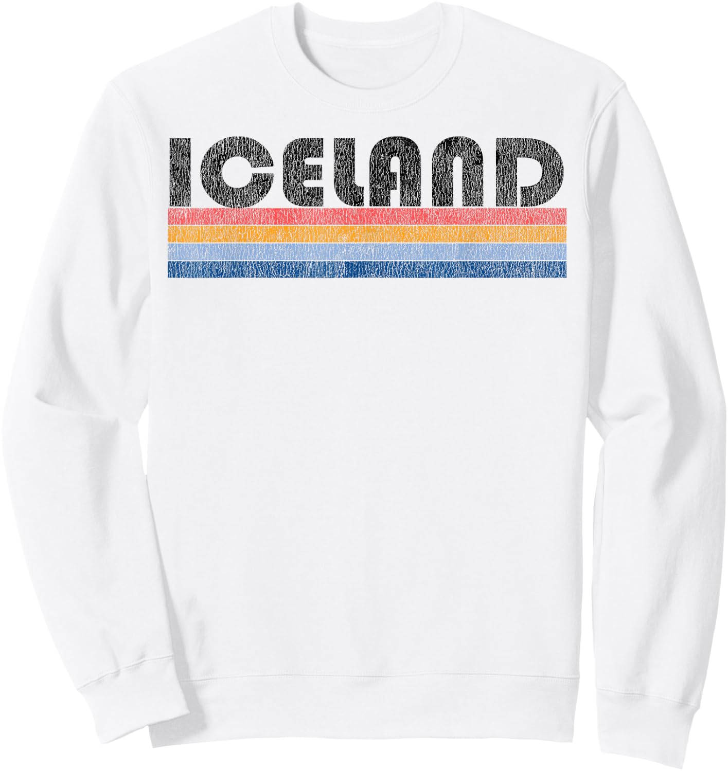 Vintage 1980s Style Iceland Sweatshirt - Sweatshirt | White