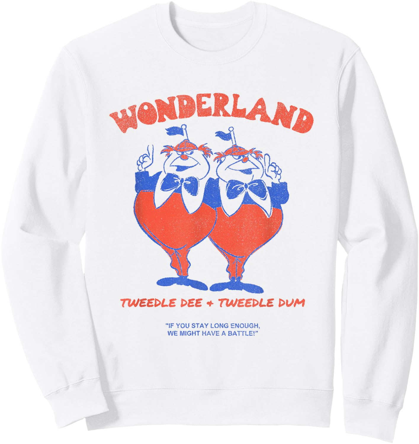 Disney Alice in Wonderland Tweedle Dee & Tweedle Dum Sweatshirt - Sweatshirt | White