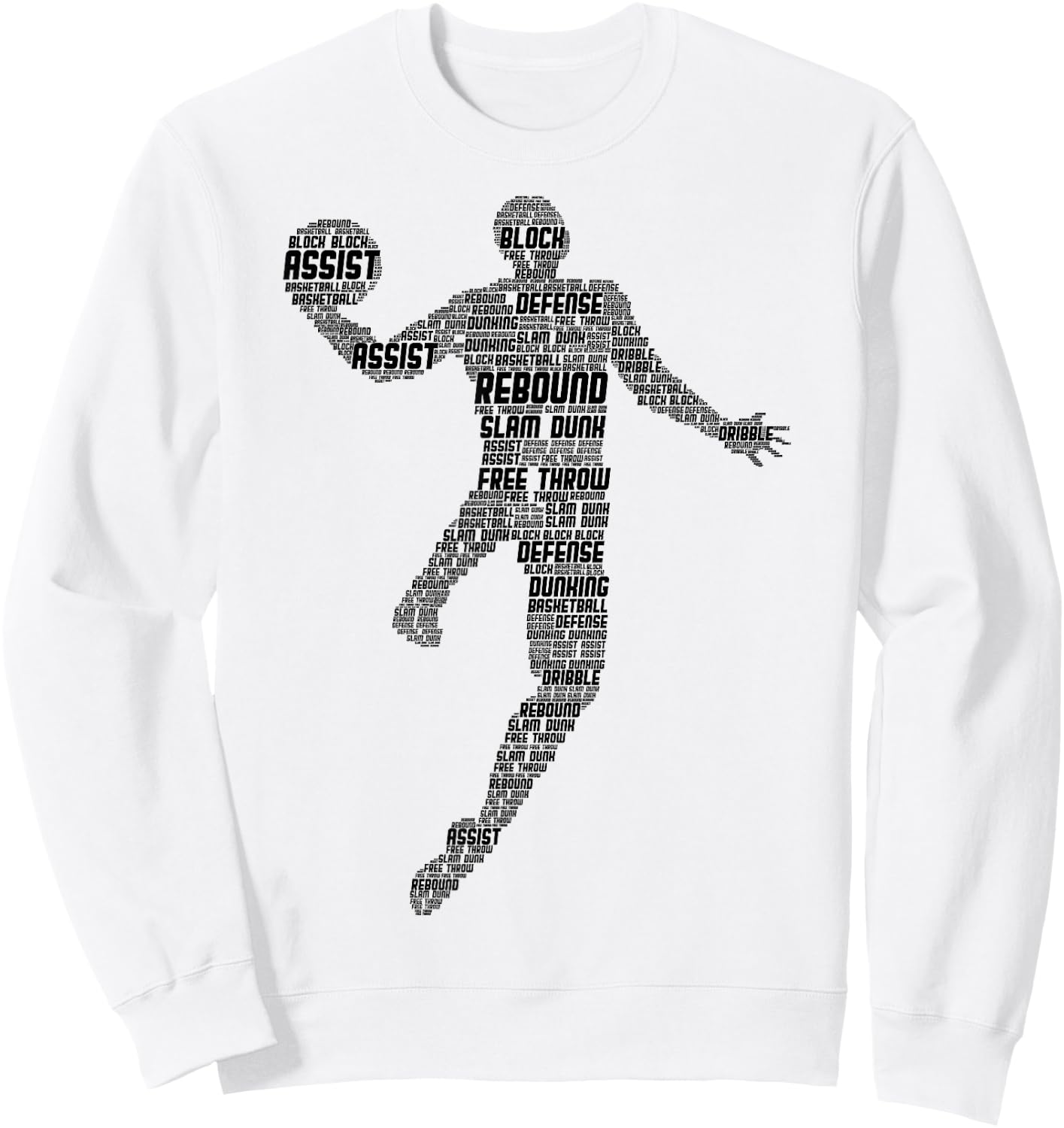 Basketball Basketball Boys' Men's Children's , White Sweatshirt - Sweatshirt | White