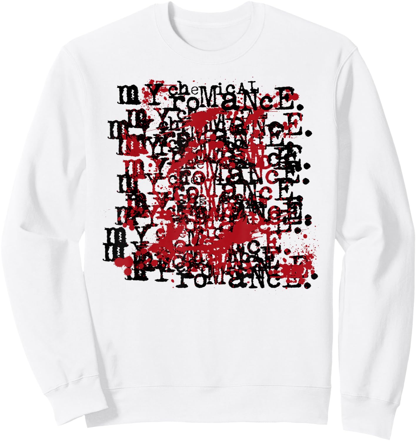 My Chemical Romance mit Revenge Logo On Repeat - Damen, Weiß, S, Kurzarm, Klassisch, -Erwachsene, Polyester 100% Sweatshirt - Sweatshirt | White