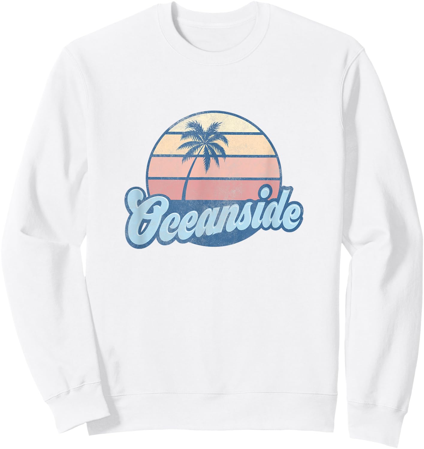 Oceanside California CA T Shirt Vintage 70s Retro Surfer Sweatshirt - Sweatshirt | White
