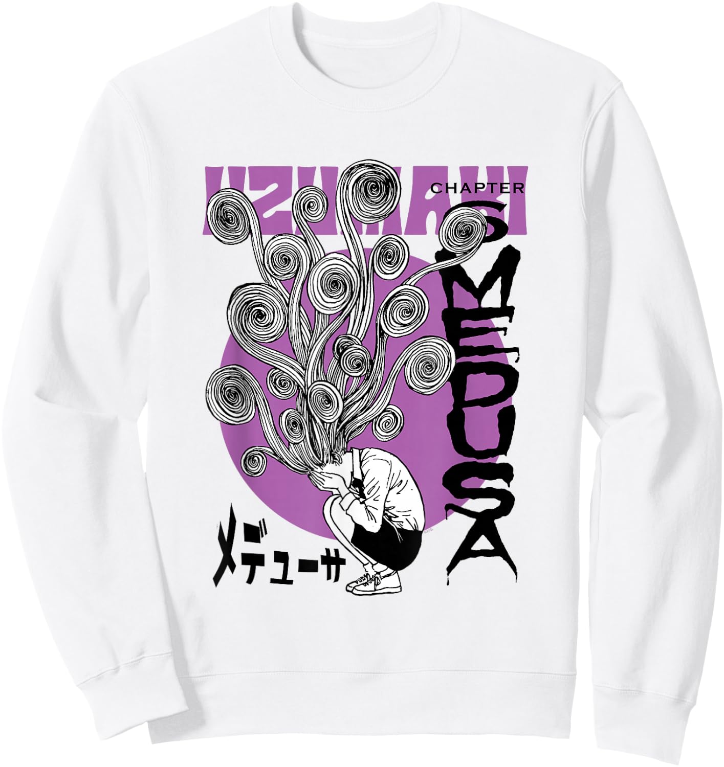 Uzumaki Spiral Hair Sweatshirt - Sweatshirt | White
