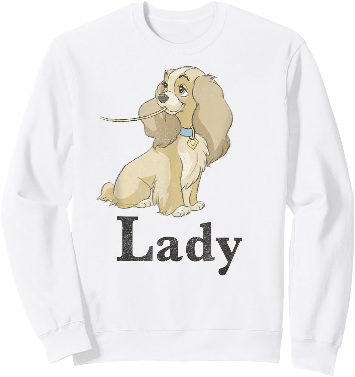 Disney Lady and The Tramp Spaghetti Lady Couples Sweatshirt - Sweatshirt | White