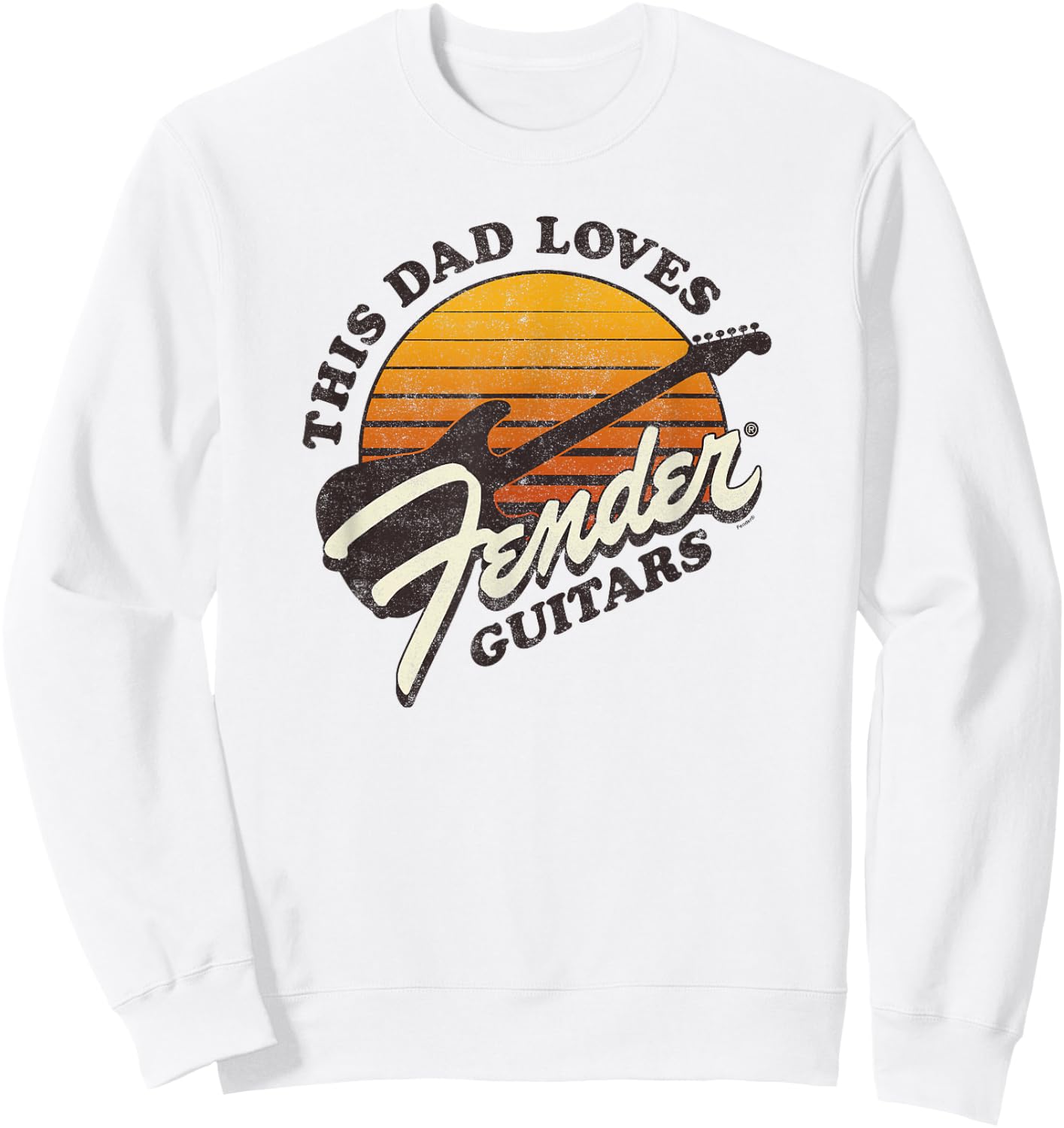 Fender Father's Day This Dad Loves Fender Guitars , gray, s Sweatshirt - Sweatshirt | White