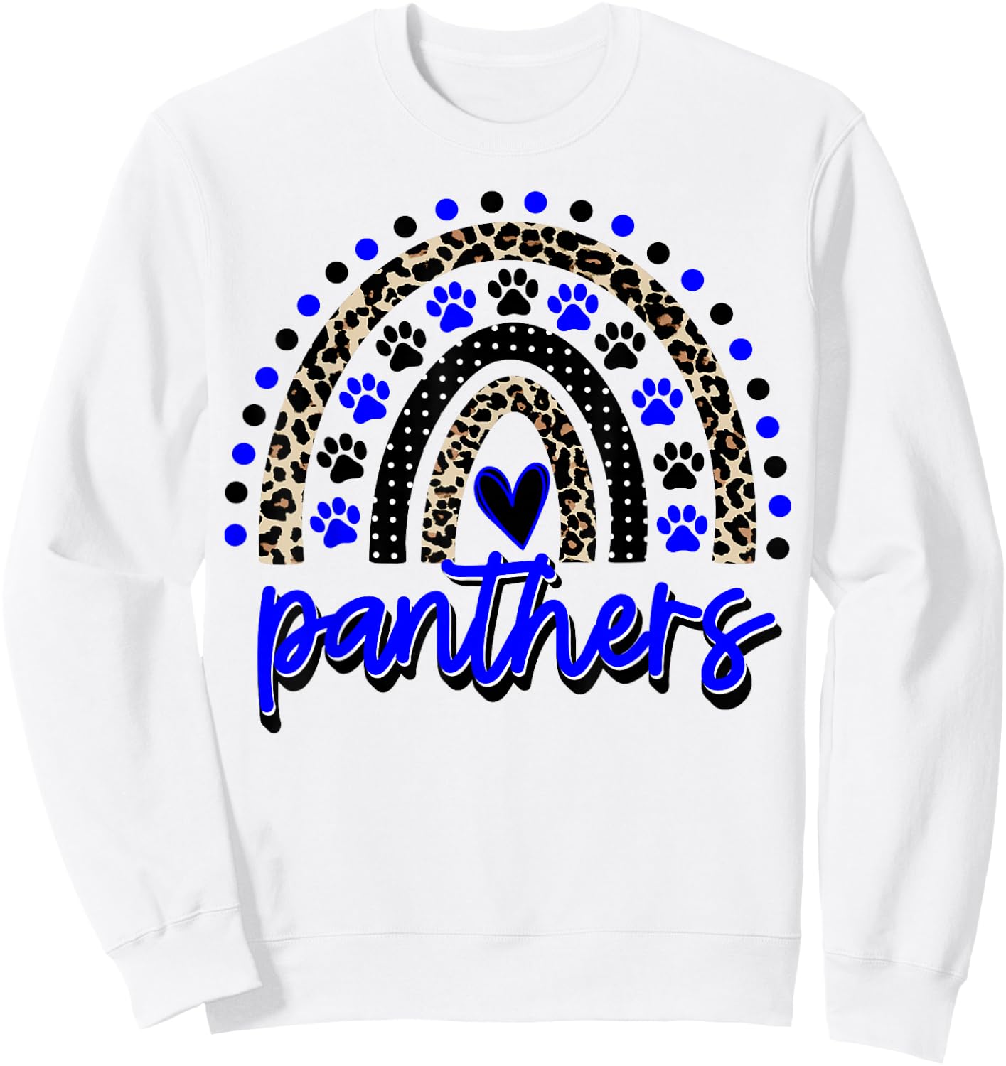 School Spirit Panthers Panther Pride Fan Team Spirit Wear Sweatshirt - Sweatshirt | White