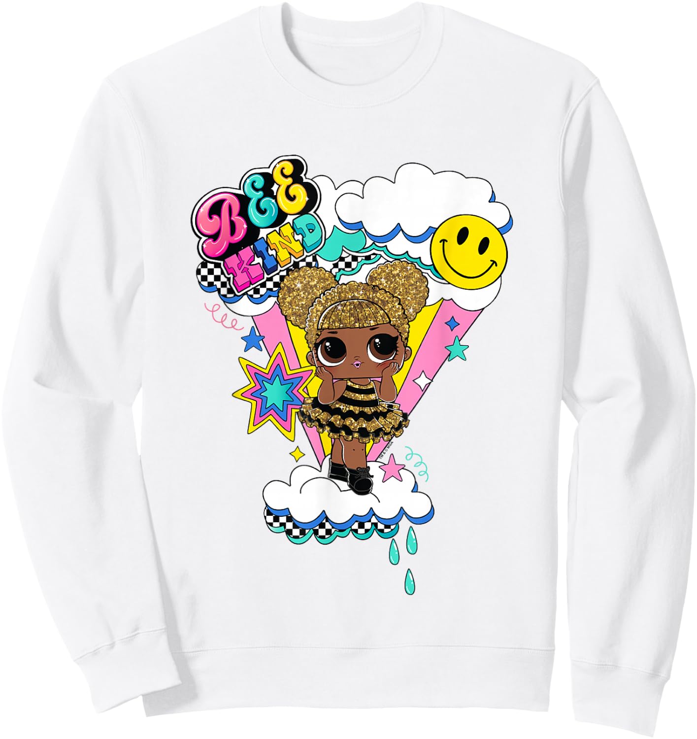 LOL Surprise Bee Kind Queen Bee Cute Logo Sweatshirt - Sweatshirt | White