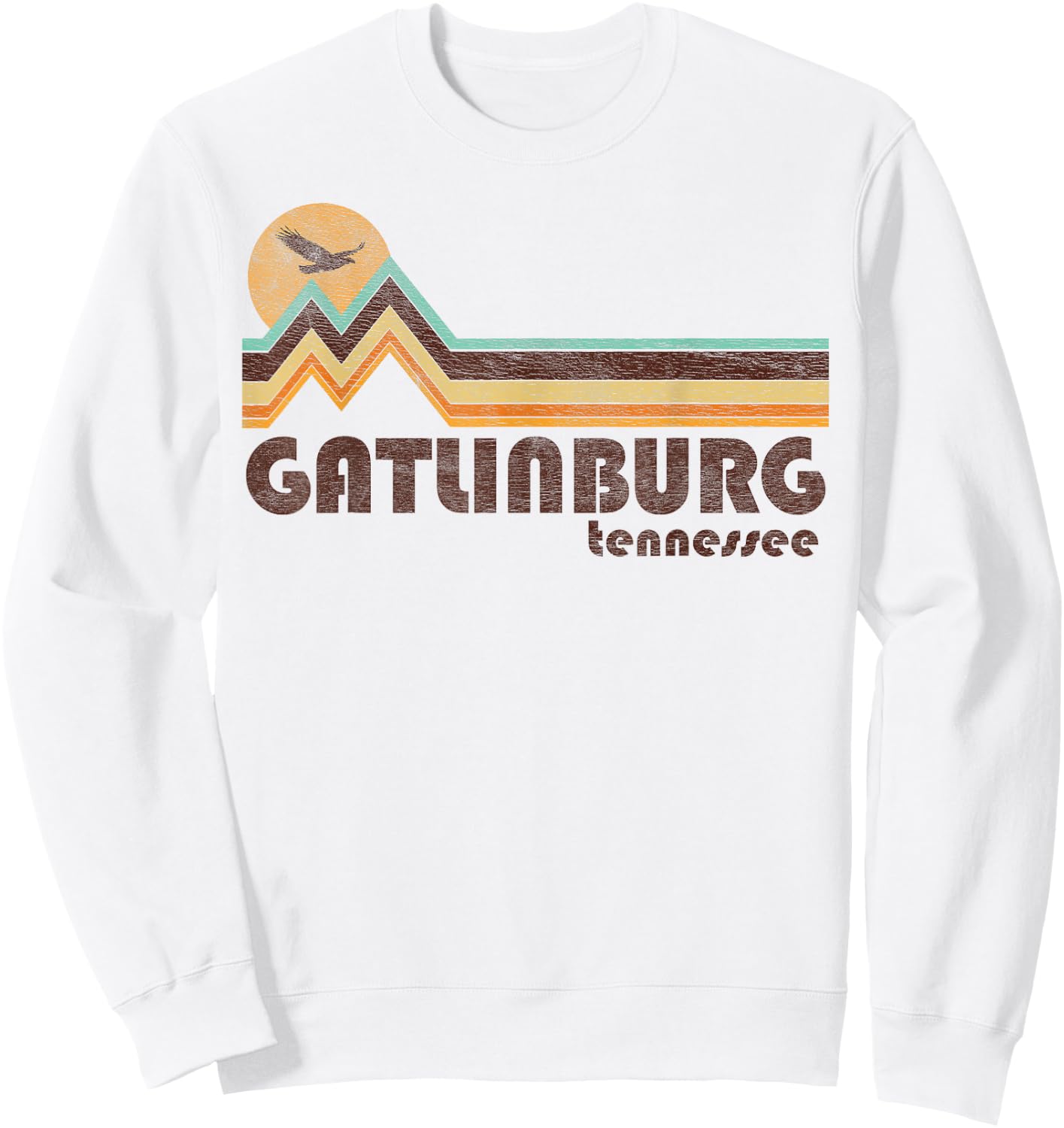 Gatlinburg Tennessee TN 70s 80s Retro Style Vintage Souvenir Sweatshirt - Sweatshirt | White