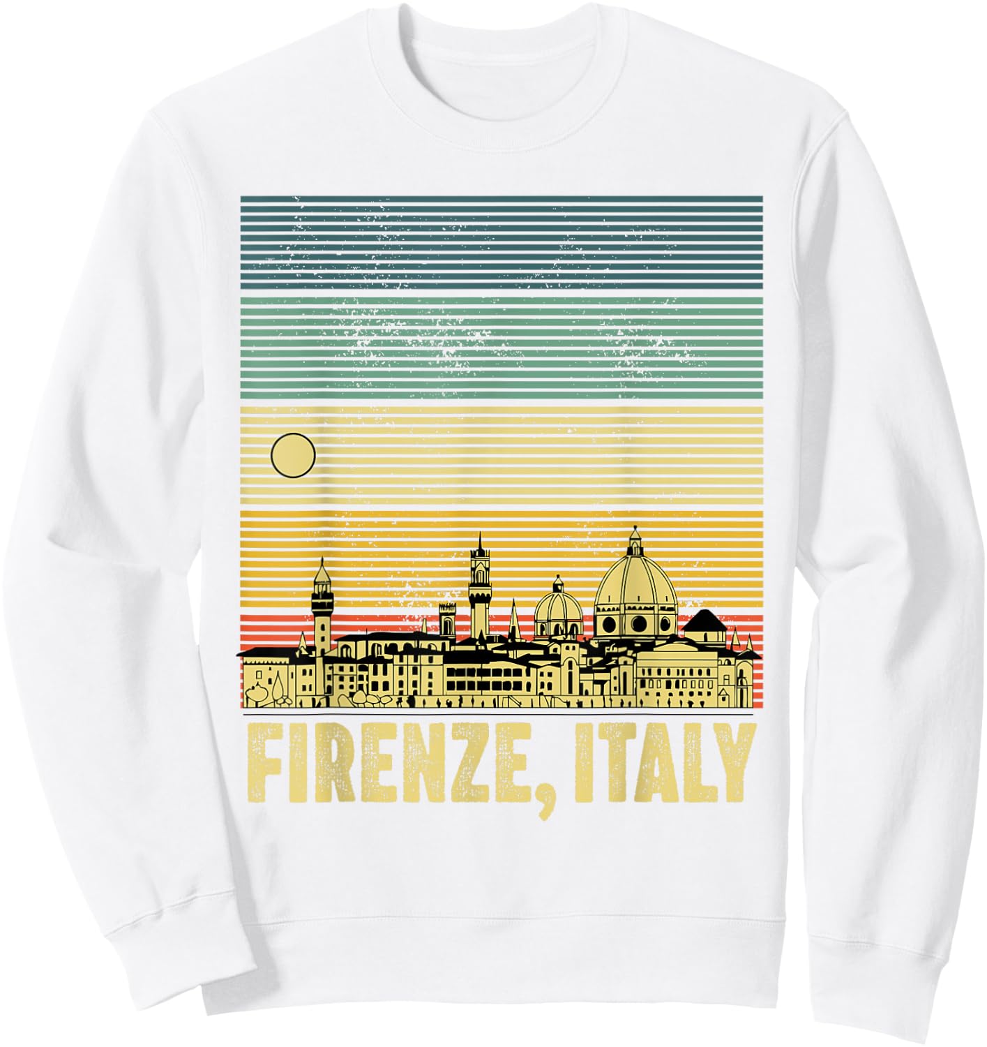 souvenirs from italy firenze Florence retro vintage skyline Sweatshirt - Sweatshirt | White